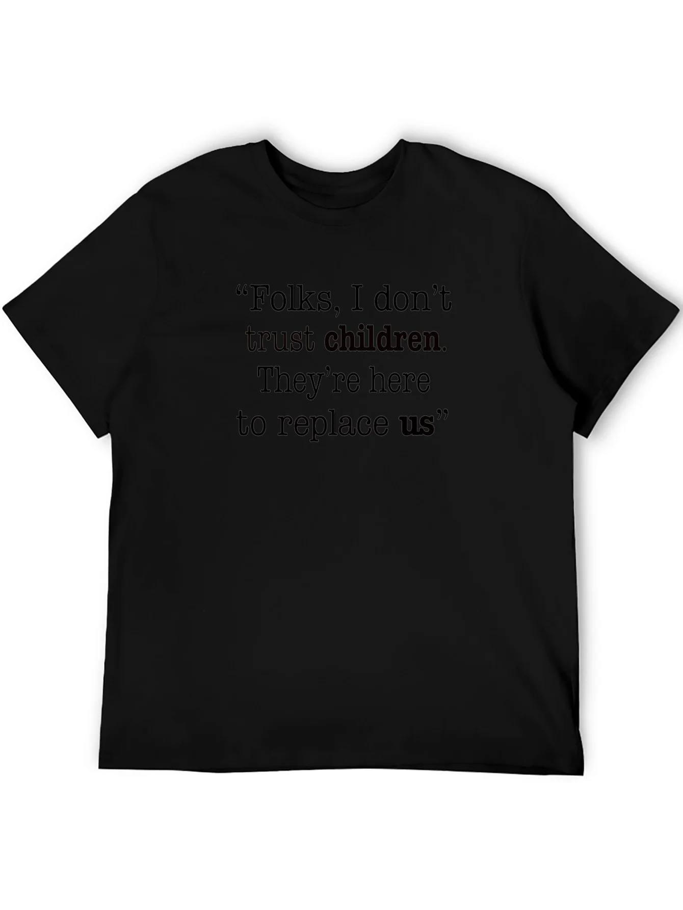 Camiseta Negra con Mensaje Humor¨ªstico para Adultos