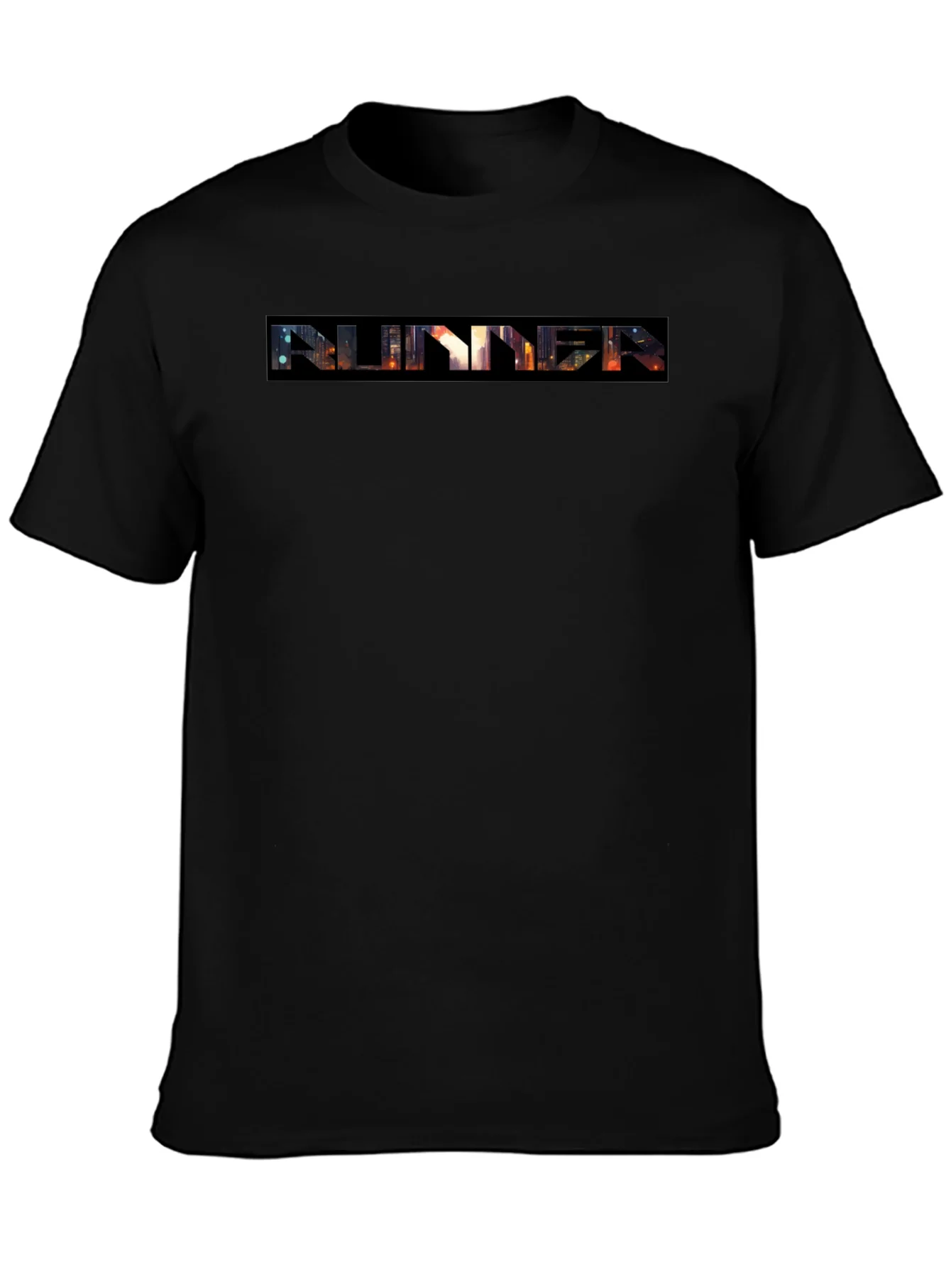 Camiseta Negra Runner Estilo Urbano