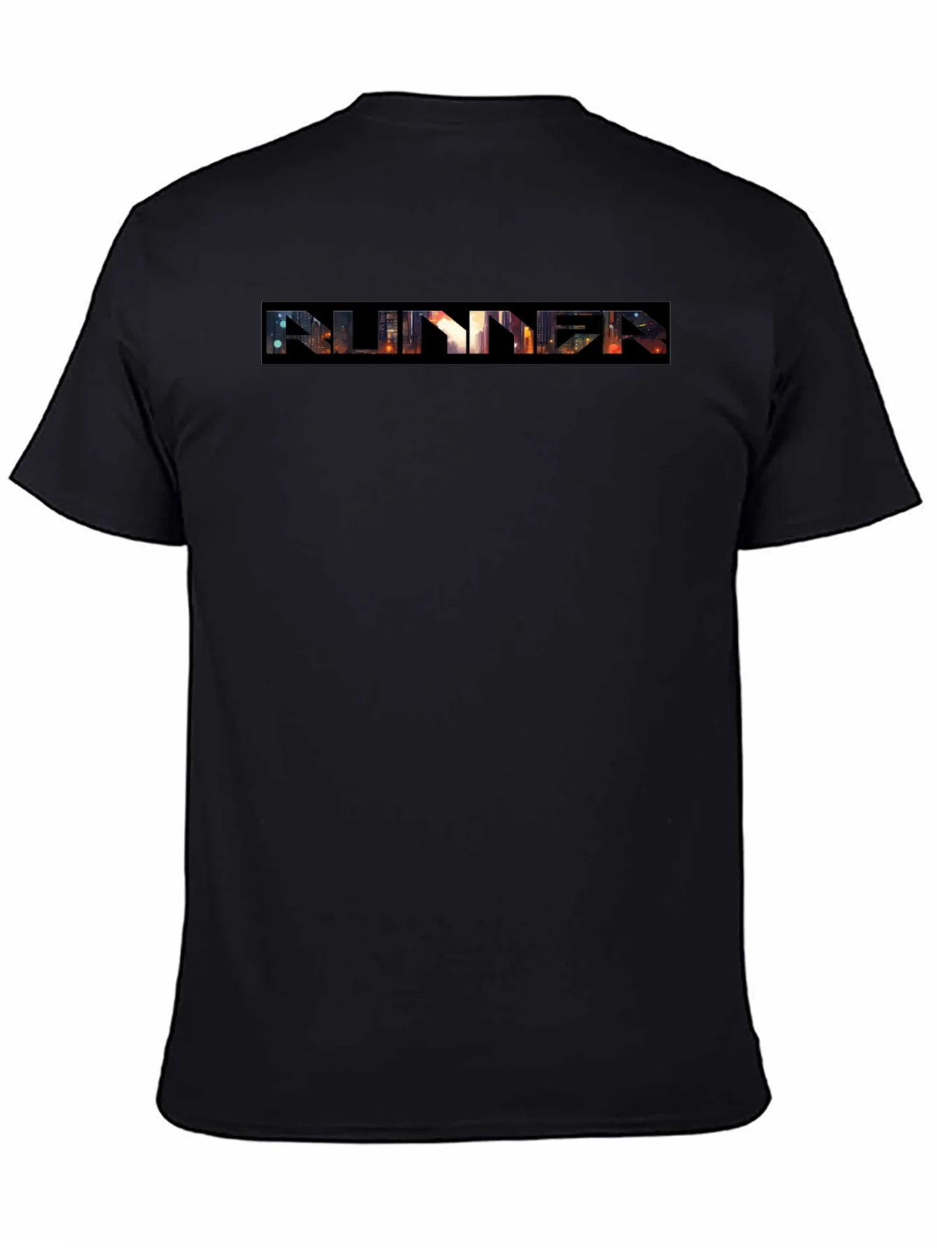 Camiseta Negra Runner Estilo Urbano