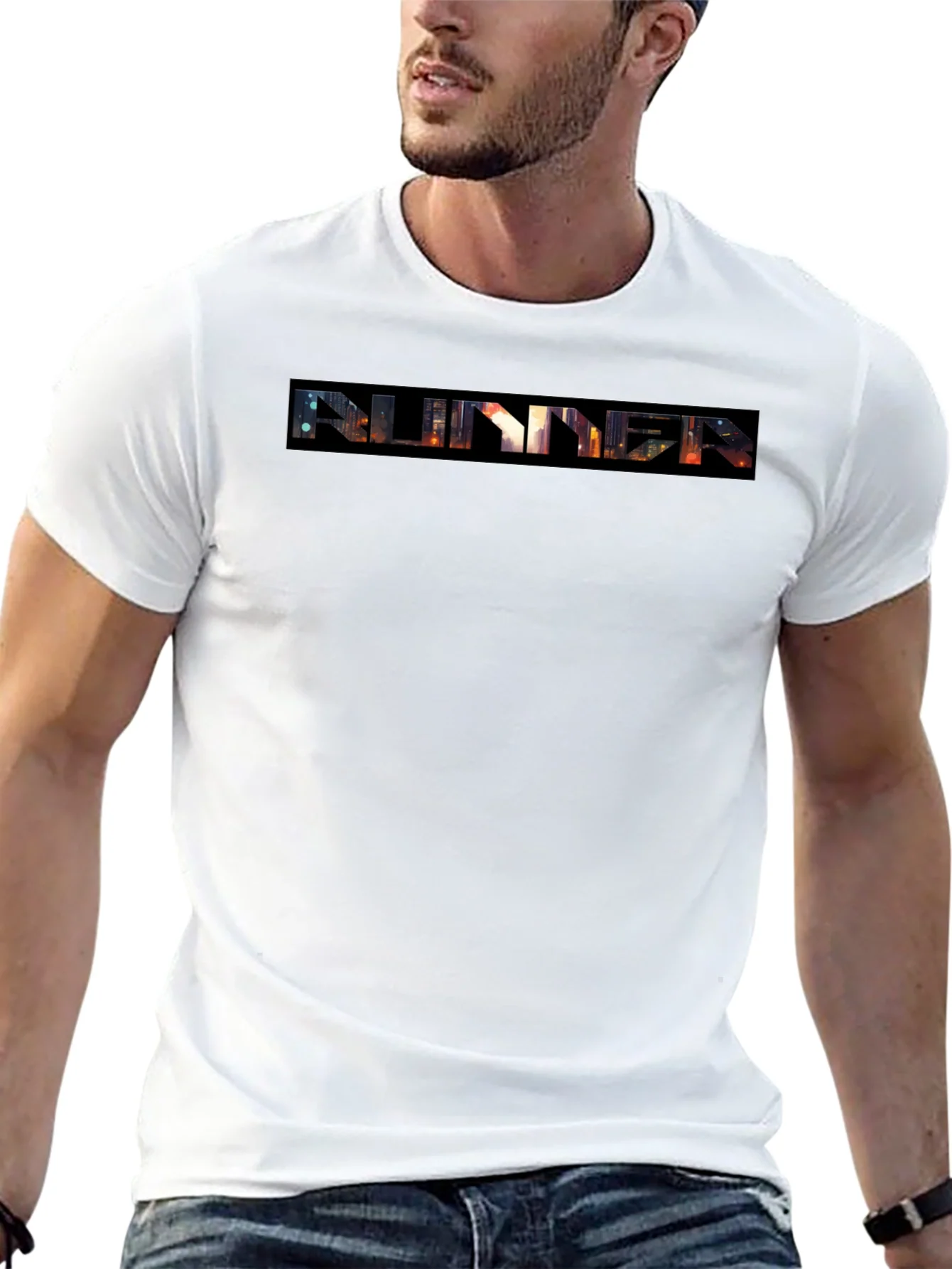 Camiseta Negra Runner Estilo Urbano