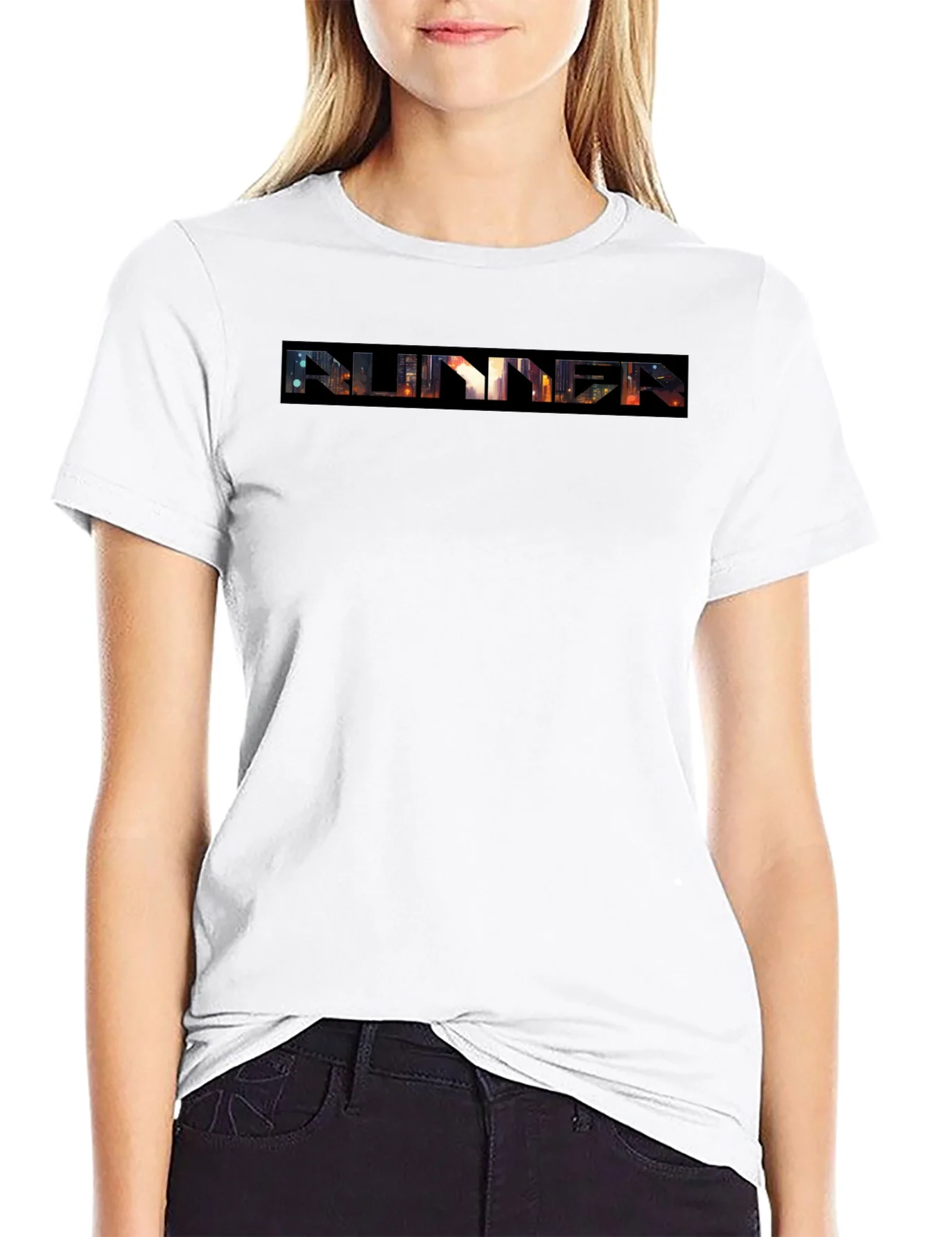 Camiseta Negra Runner Estilo Urbano