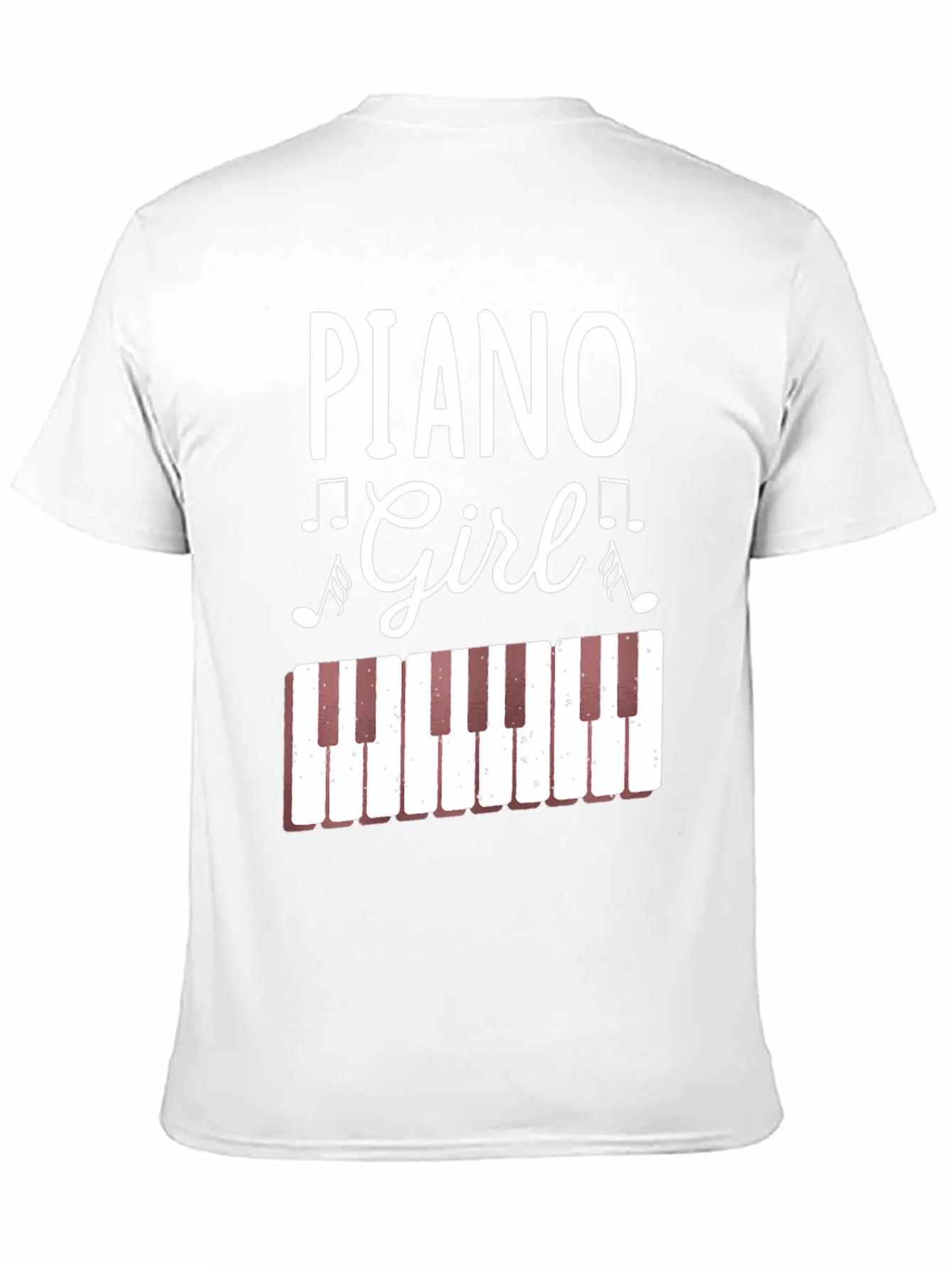 Rebbecca Piano Girl Graphic Tee - Music Lover Shirt