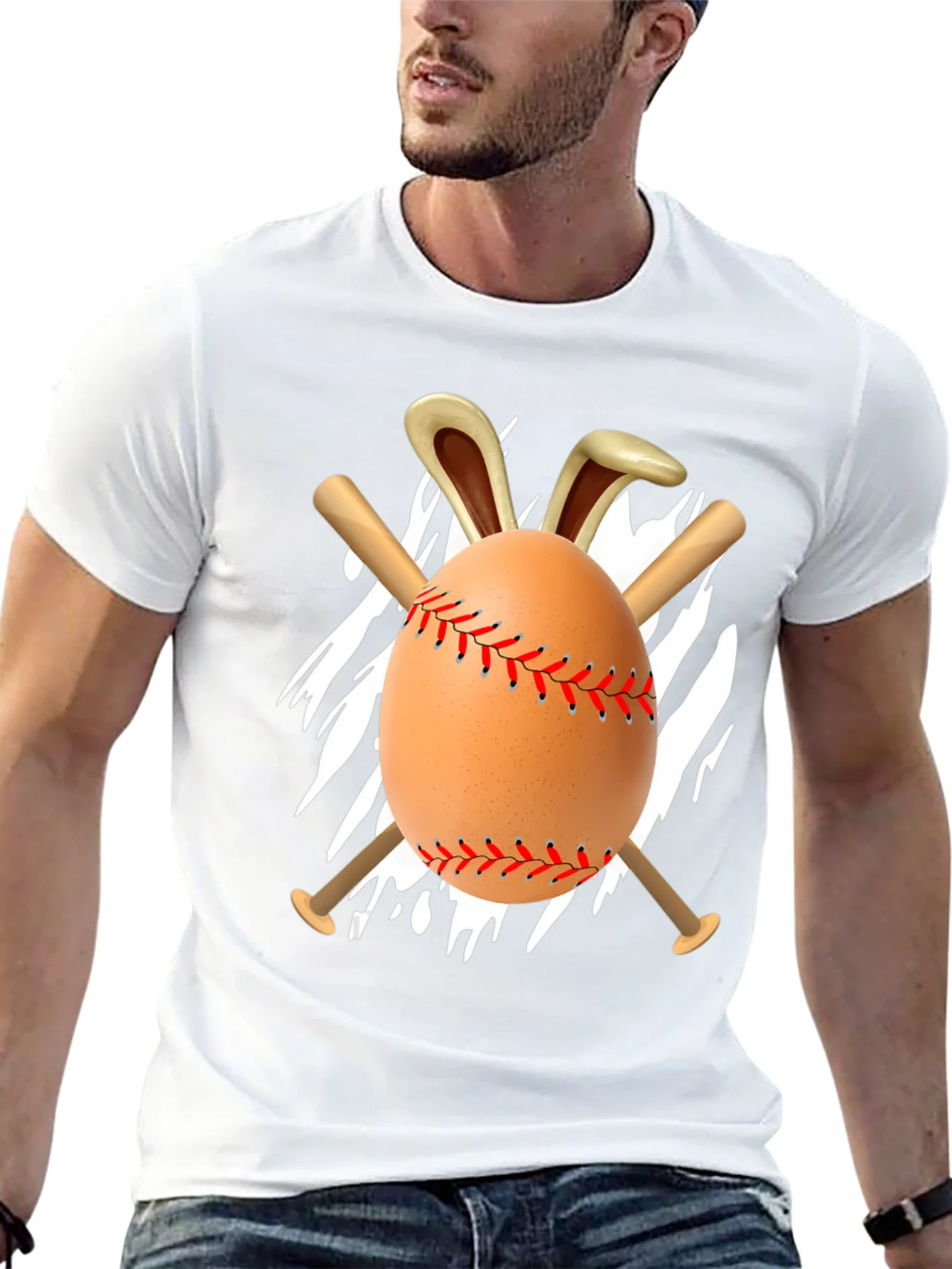 Rebbecca Easter Baseball Egg Bunny T-Shirt