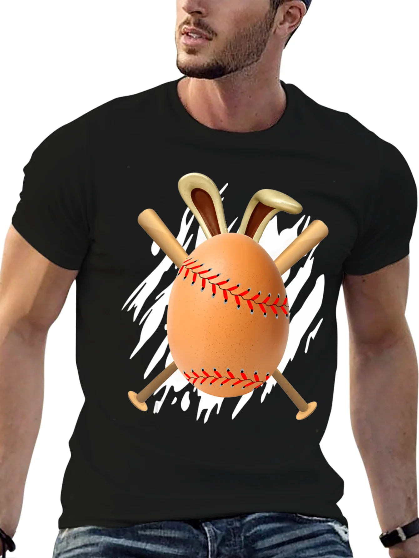 Rebbecca Easter Baseball Egg Bunny T-Shirt