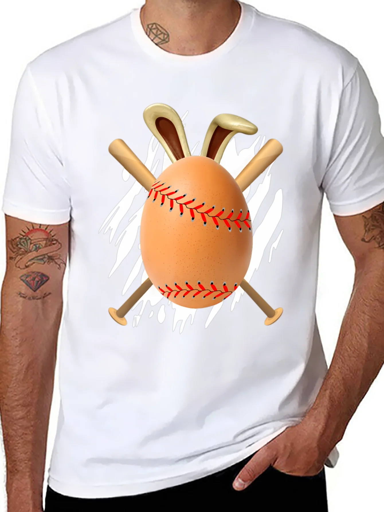 Rebbecca Easter Baseball Egg Bunny T-Shirt