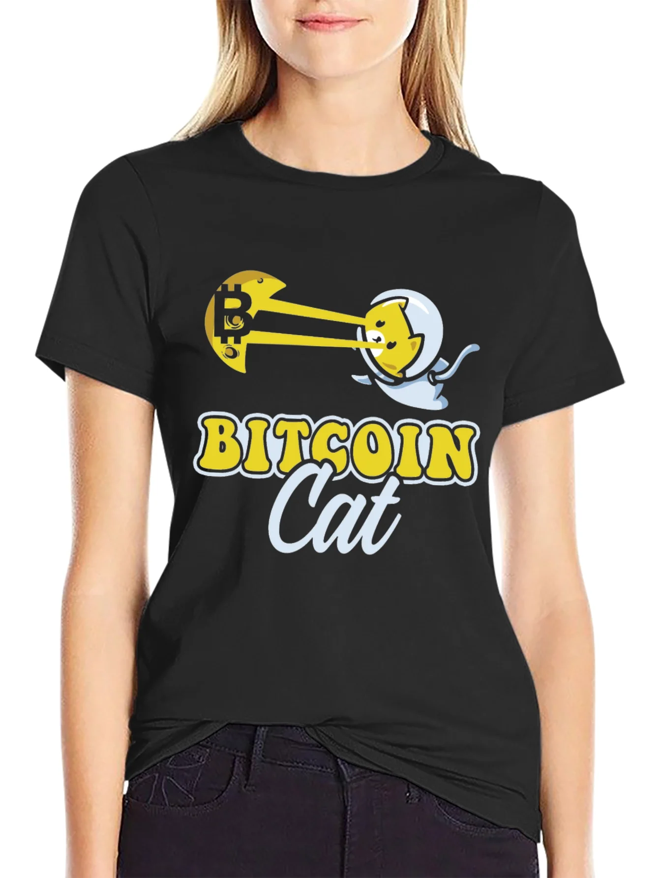 Rebbecca Bitcoin Cat T-Shirt - Crypto Lover Tee
