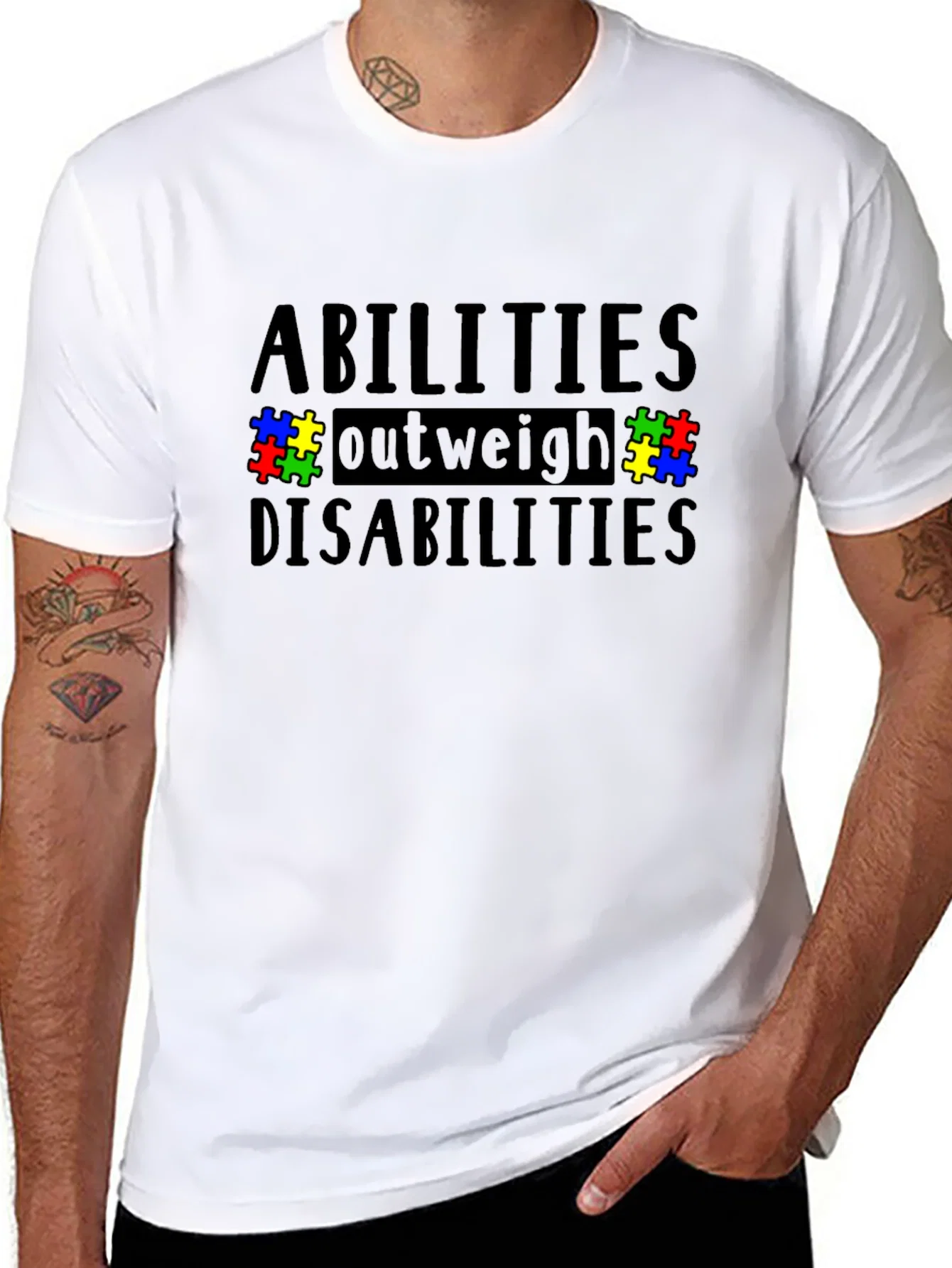 Rebbecca Abilities Outweigh Disabilities Awareness Tee