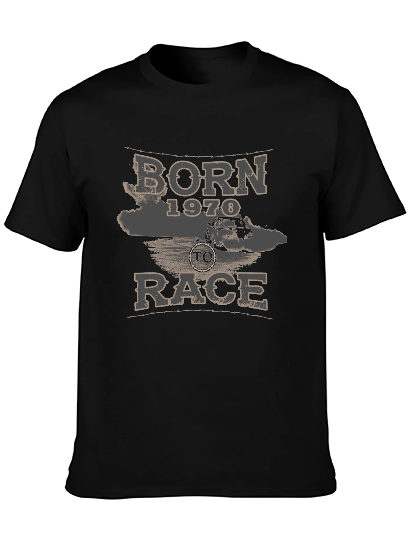 Camiseta Negra Born to Race 1970