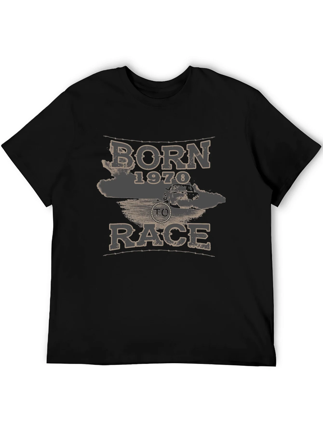 Camiseta Negra Born to Race 1970