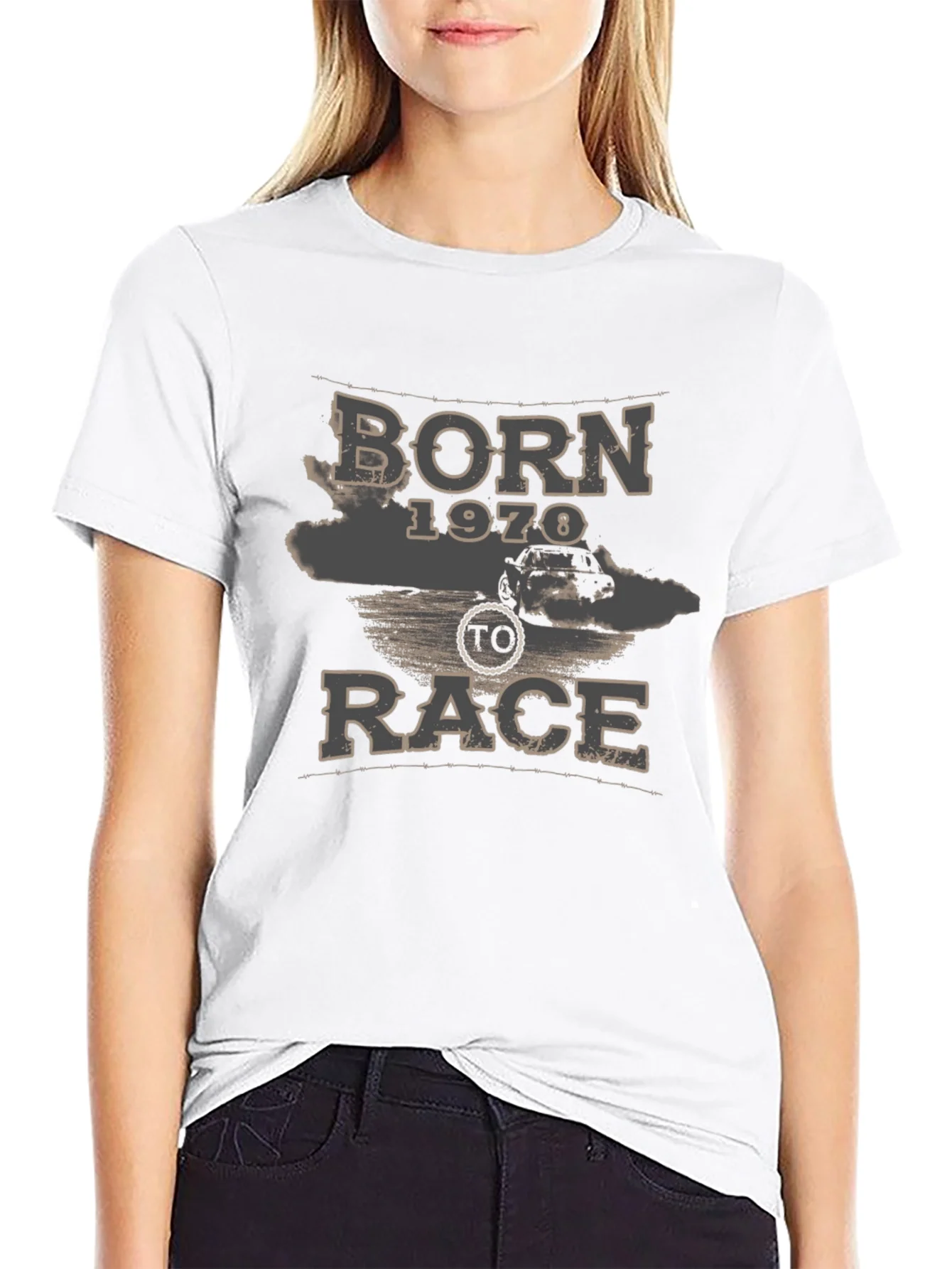 Camiseta Negra Born to Race 1970