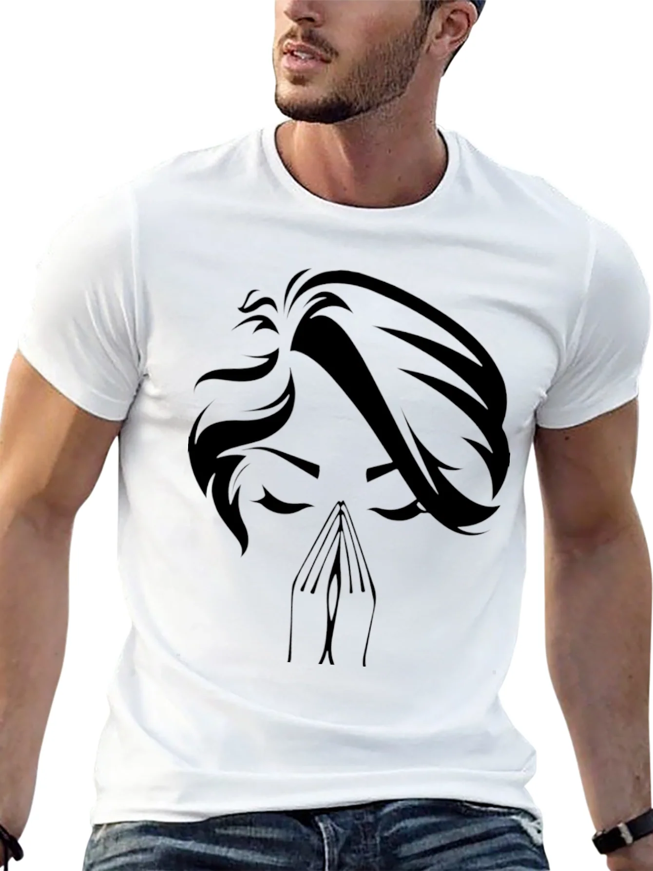 Rebbecca Praying Silhouette Graphic Tee