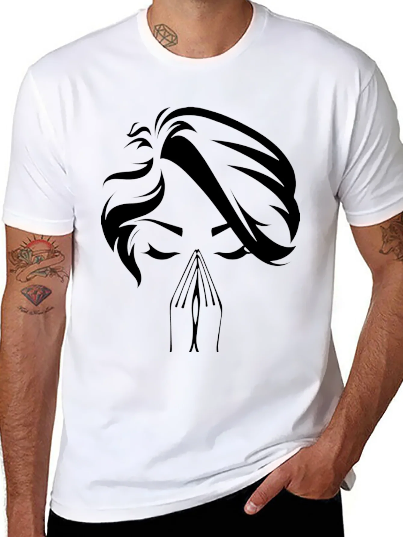 Rebbecca Praying Silhouette Graphic Tee