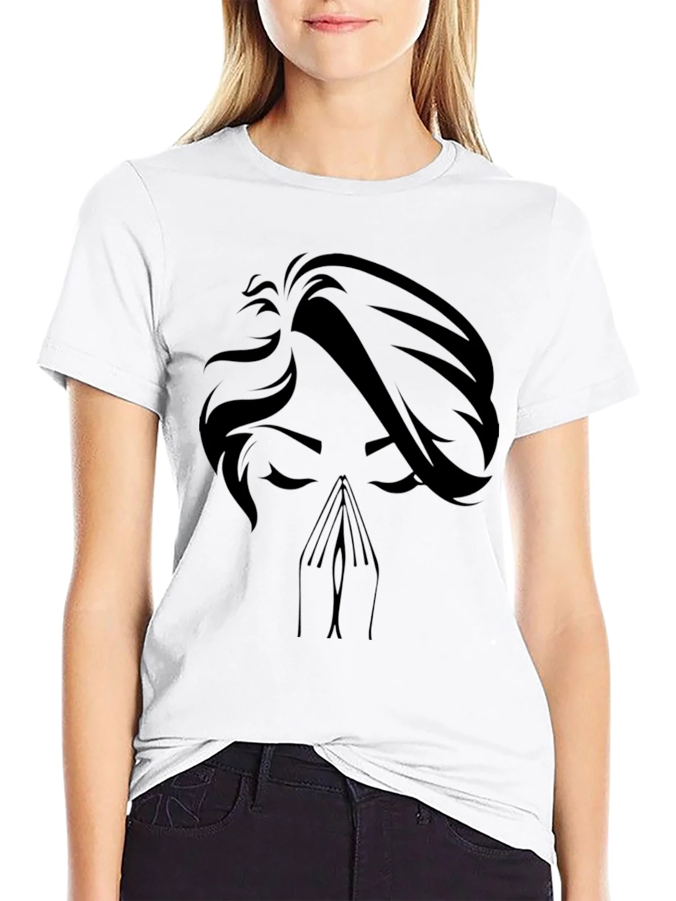 Rebbecca Praying Silhouette Graphic Tee