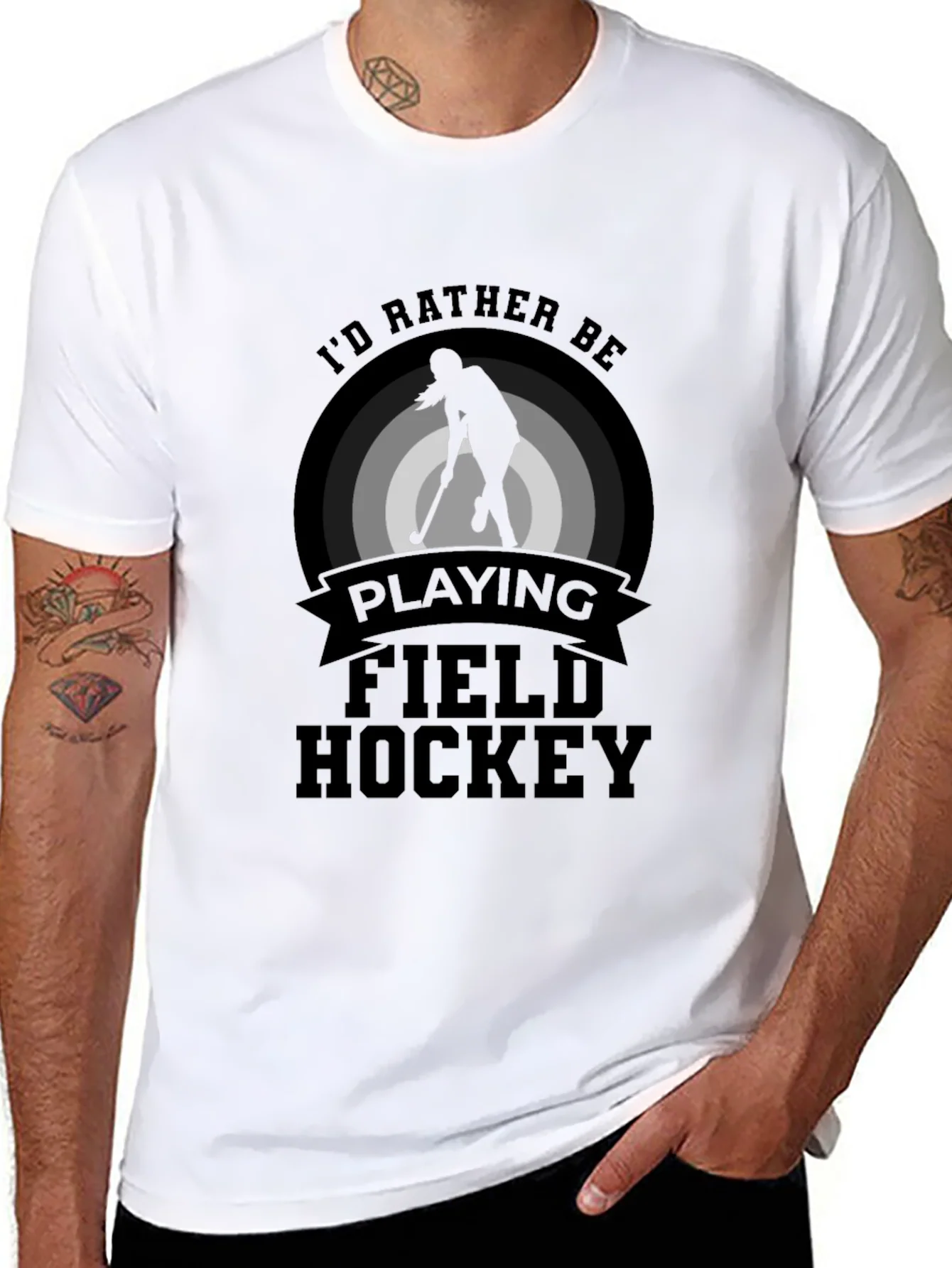 Rebbecca Field Hockey T-Shirt - Id Rather Be Playing