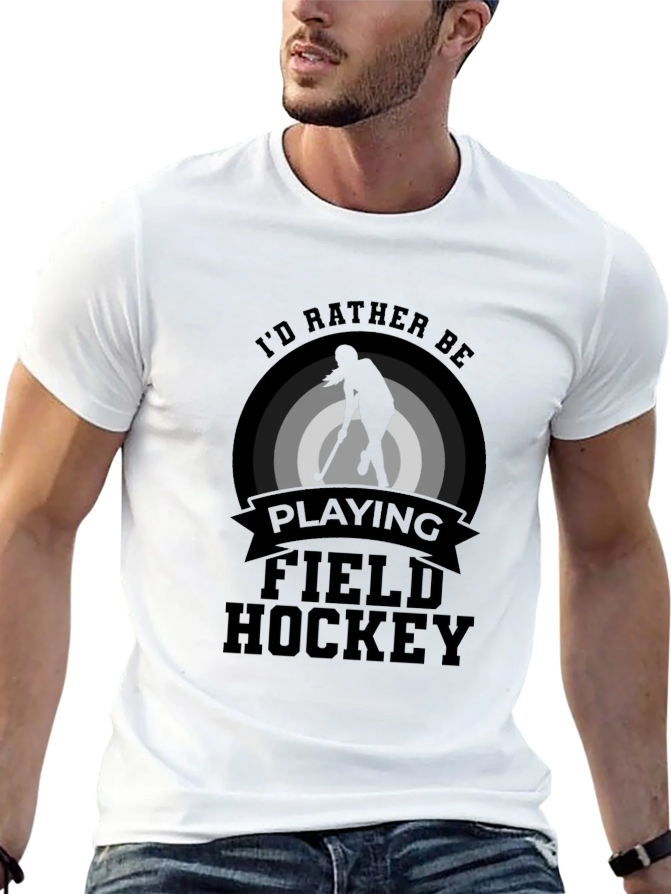 Rebbecca Field Hockey T-Shirt - Id Rather Be Playing