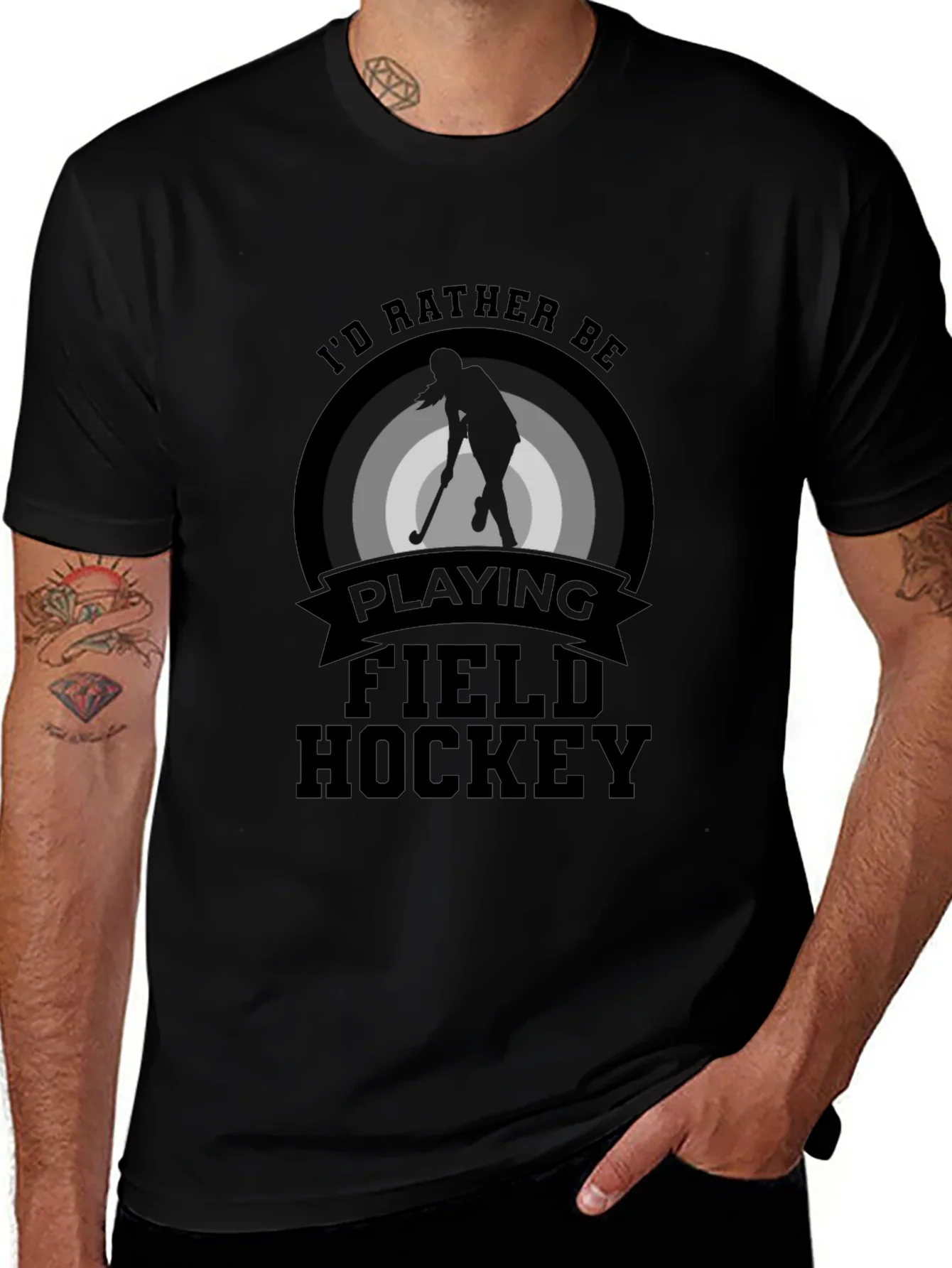 Rebbecca Field Hockey T-Shirt - Id Rather Be Playing