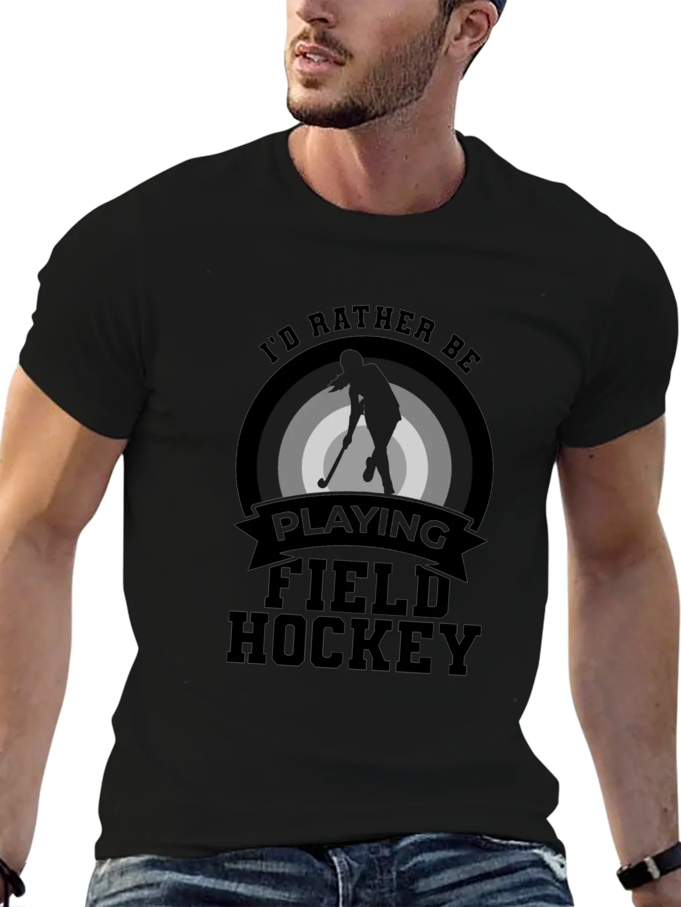 Rebbecca Field Hockey T-Shirt - Id Rather Be Playing