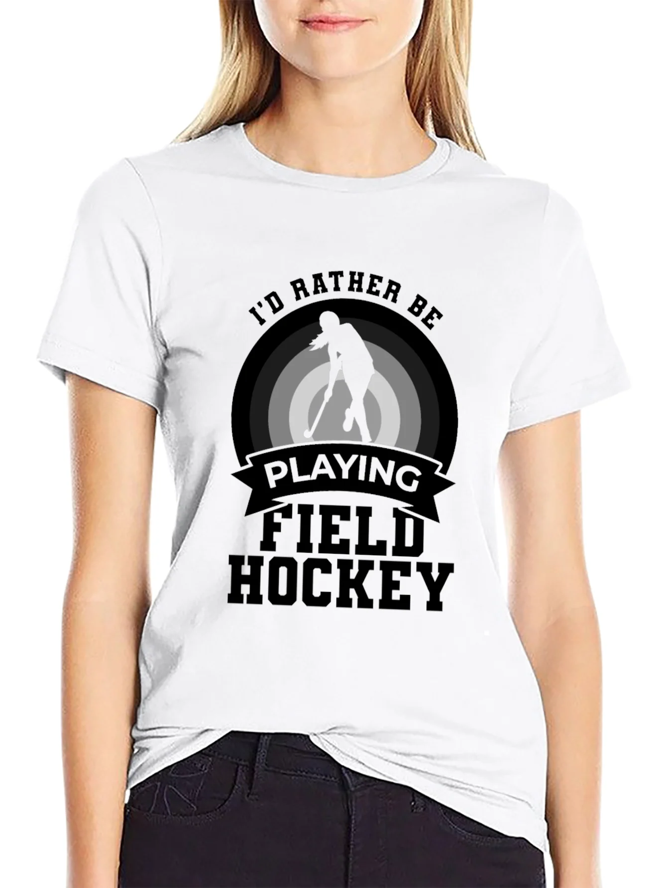 Rebbecca Field Hockey T-Shirt - Id Rather Be Playing