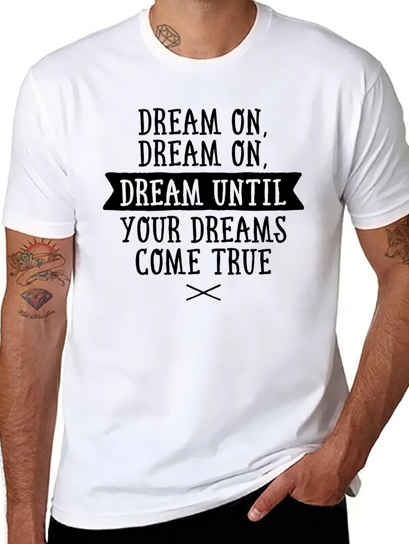 Camiseta Negra Dream Until Your Dreams Come True