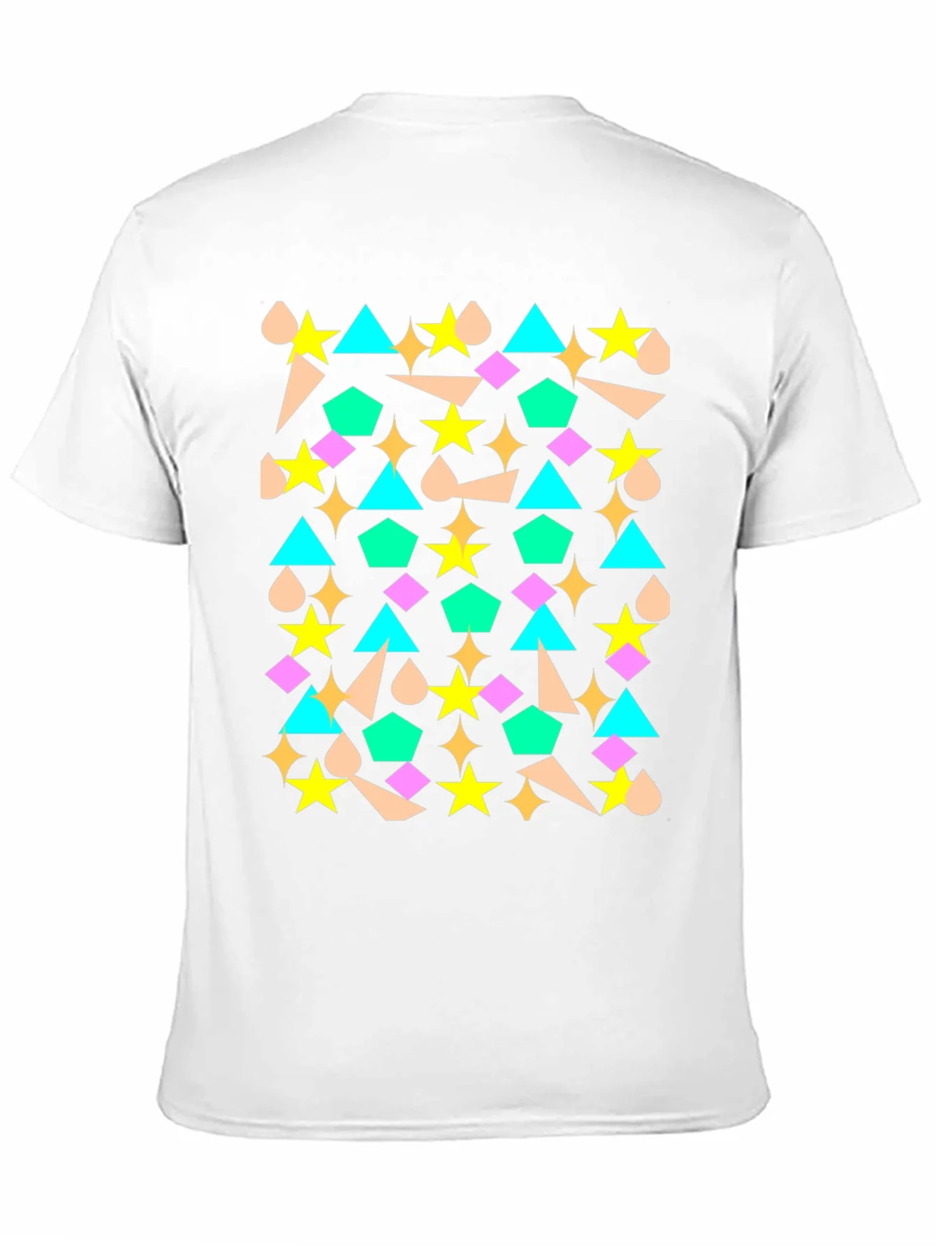 Camiseta Negra con Dise?o Geom¨¦trico Abstracto