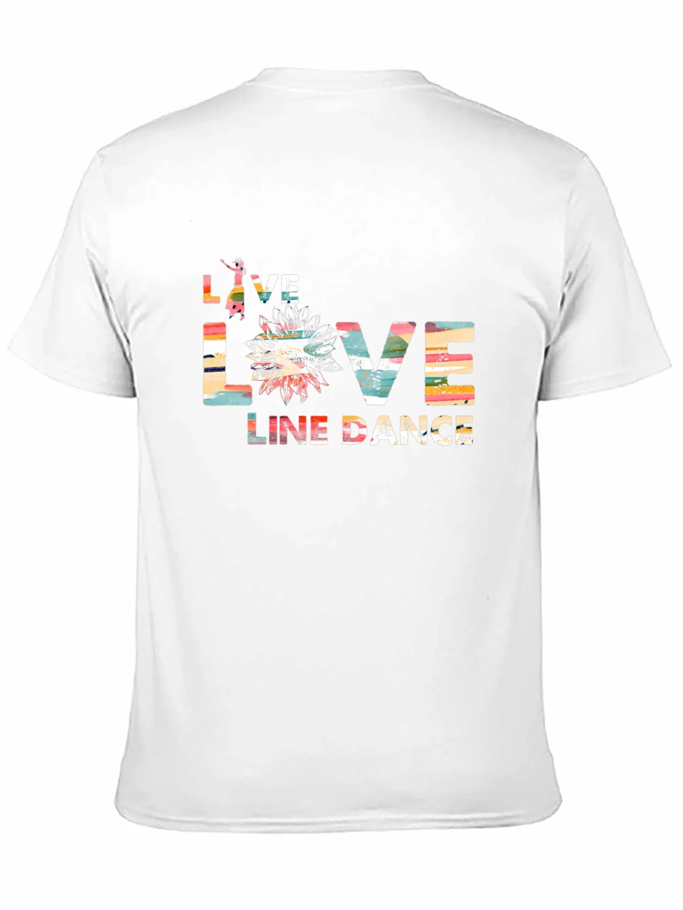 Rebbecca Live Love Line Dance Black T-Shirt