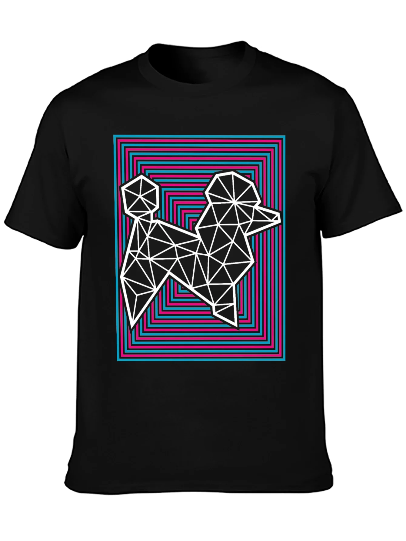 Rebbecca Geometric Poodle Graphic Tee - Stylish Mens T-Shirt