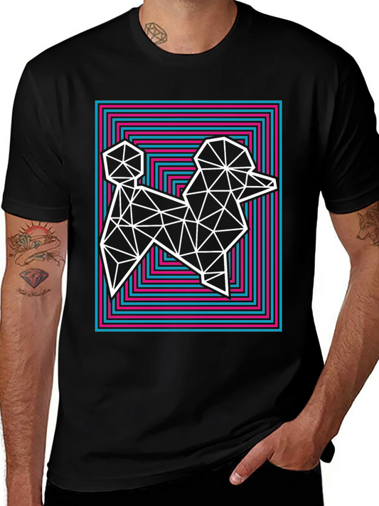 Rebbecca Geometric Poodle Graphic Tee - Stylish Mens T-Shirt