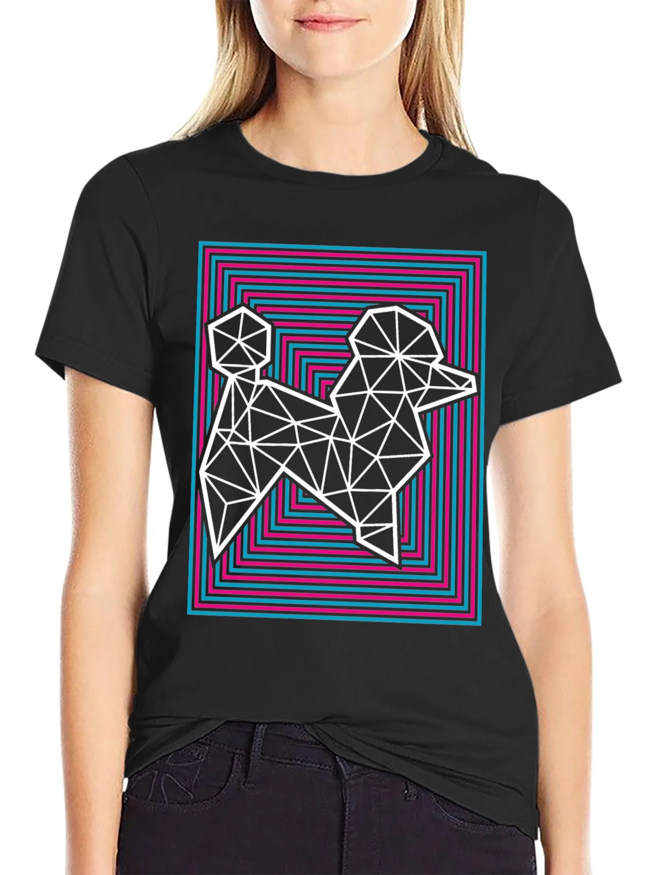 Rebbecca Geometric Poodle Graphic Tee - Stylish Mens T-Shirt