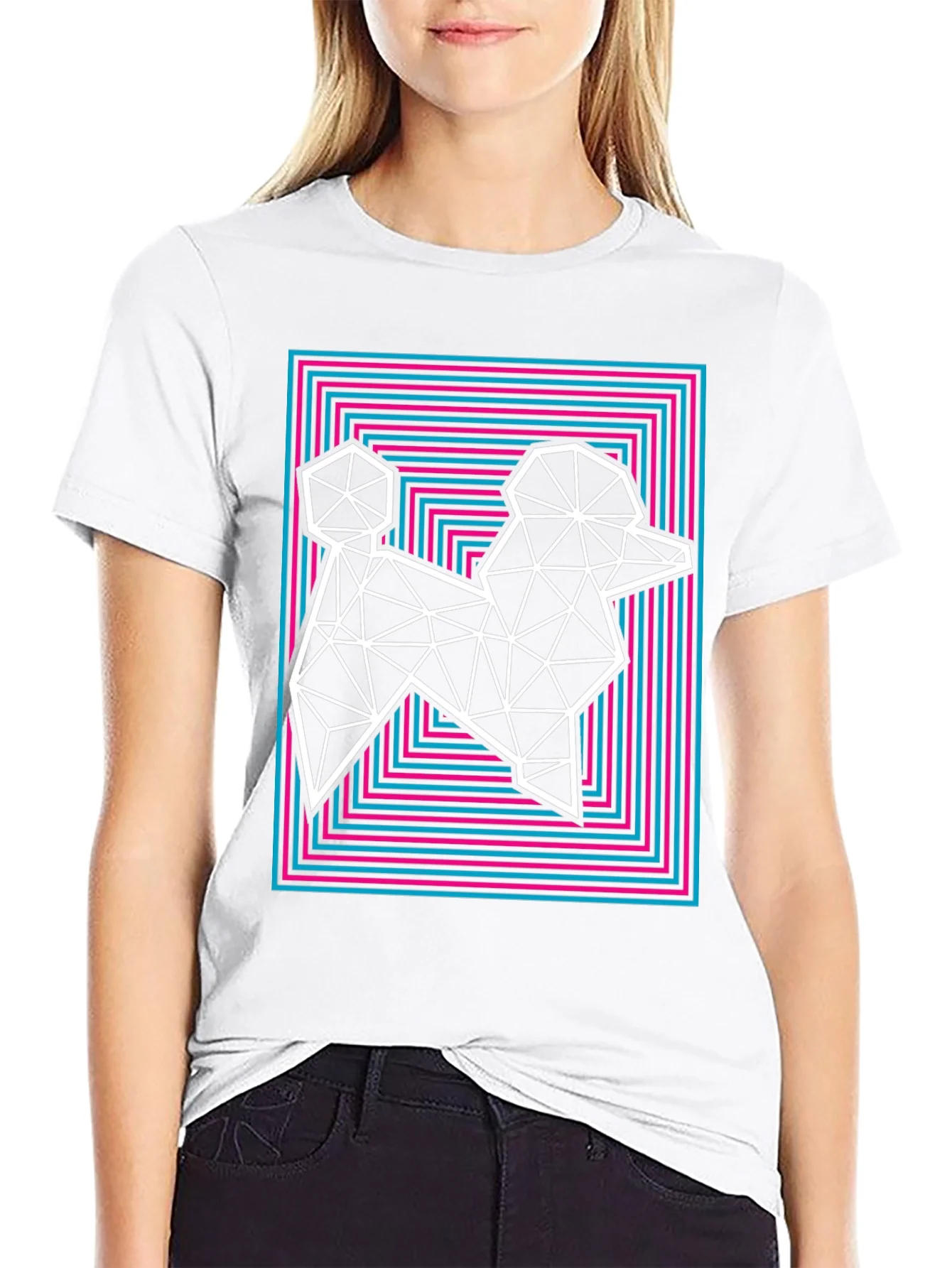 Rebbecca Geometric Poodle Graphic Tee - Stylish Mens T-Shirt