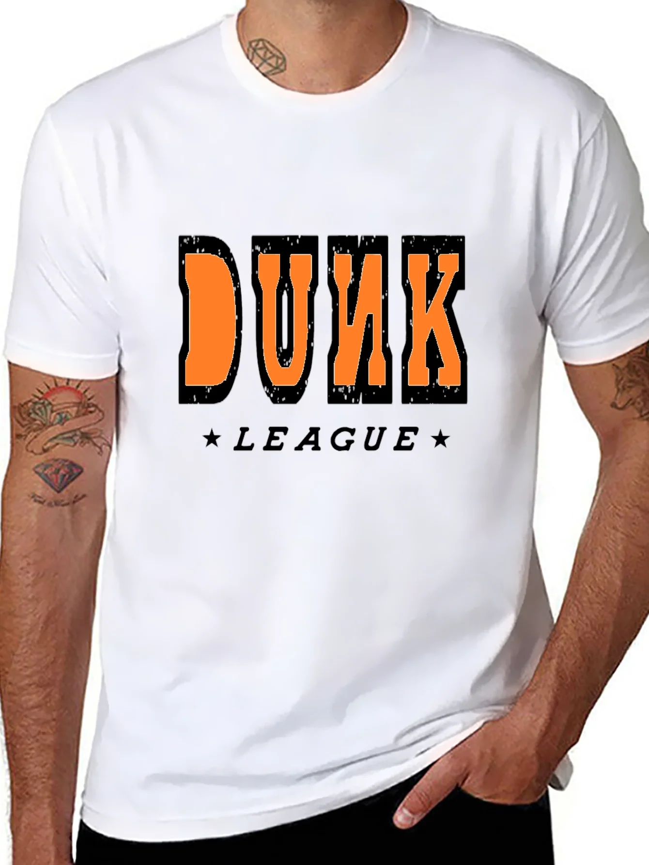 Camiseta Negra Dunk League para Hombre