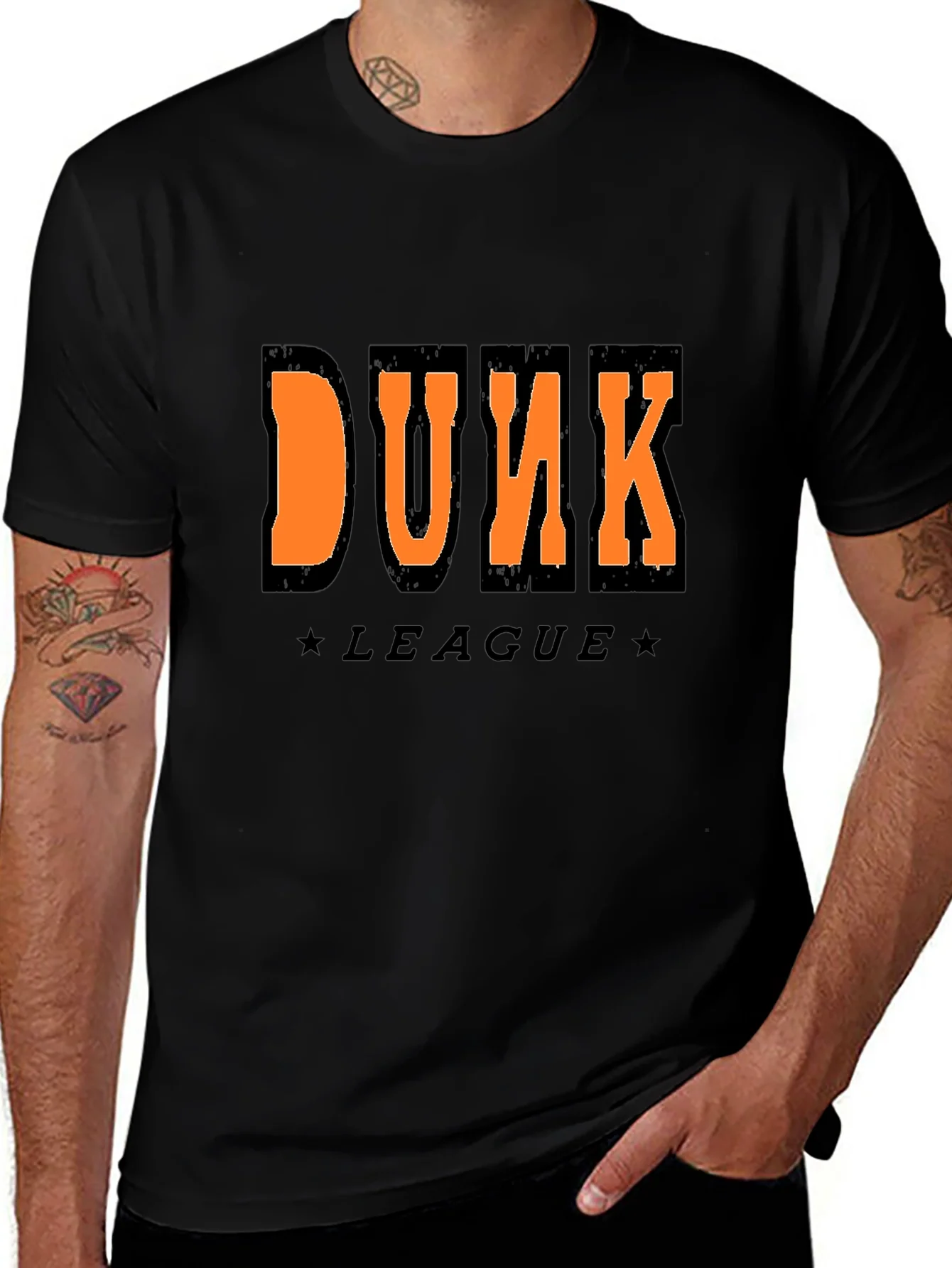 Camiseta Negra Dunk League para Hombre