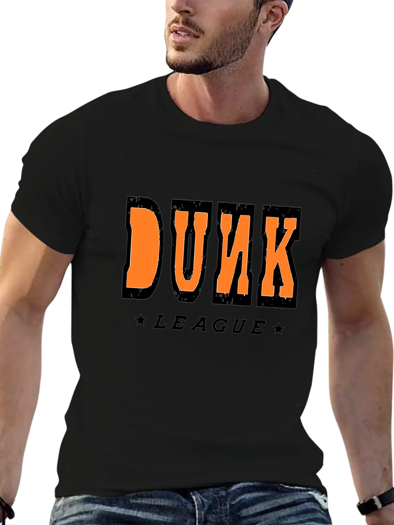 Camiseta Negra Dunk League para Hombre