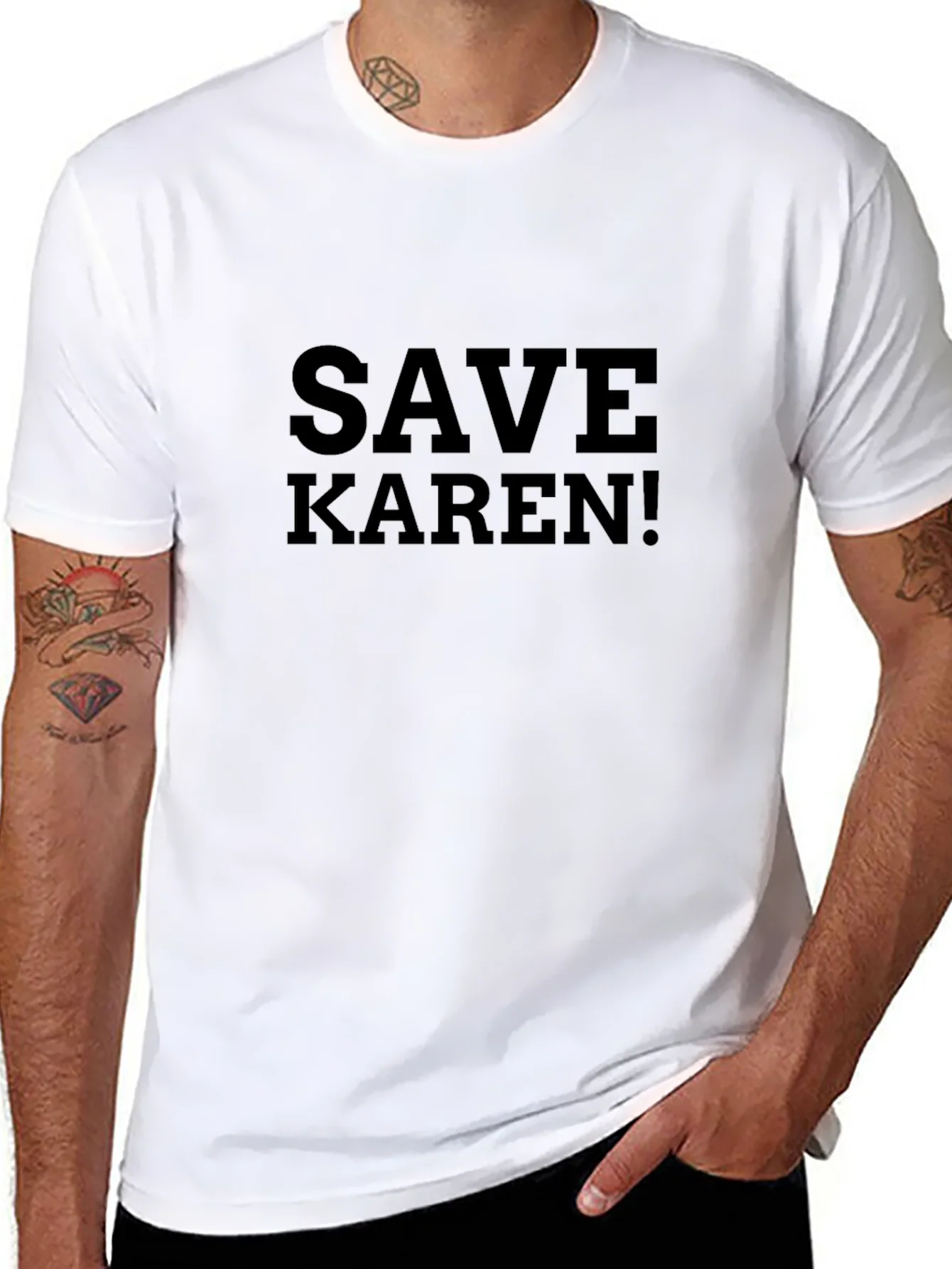 Camiseta Negra Save Karen! - Humor Controversial