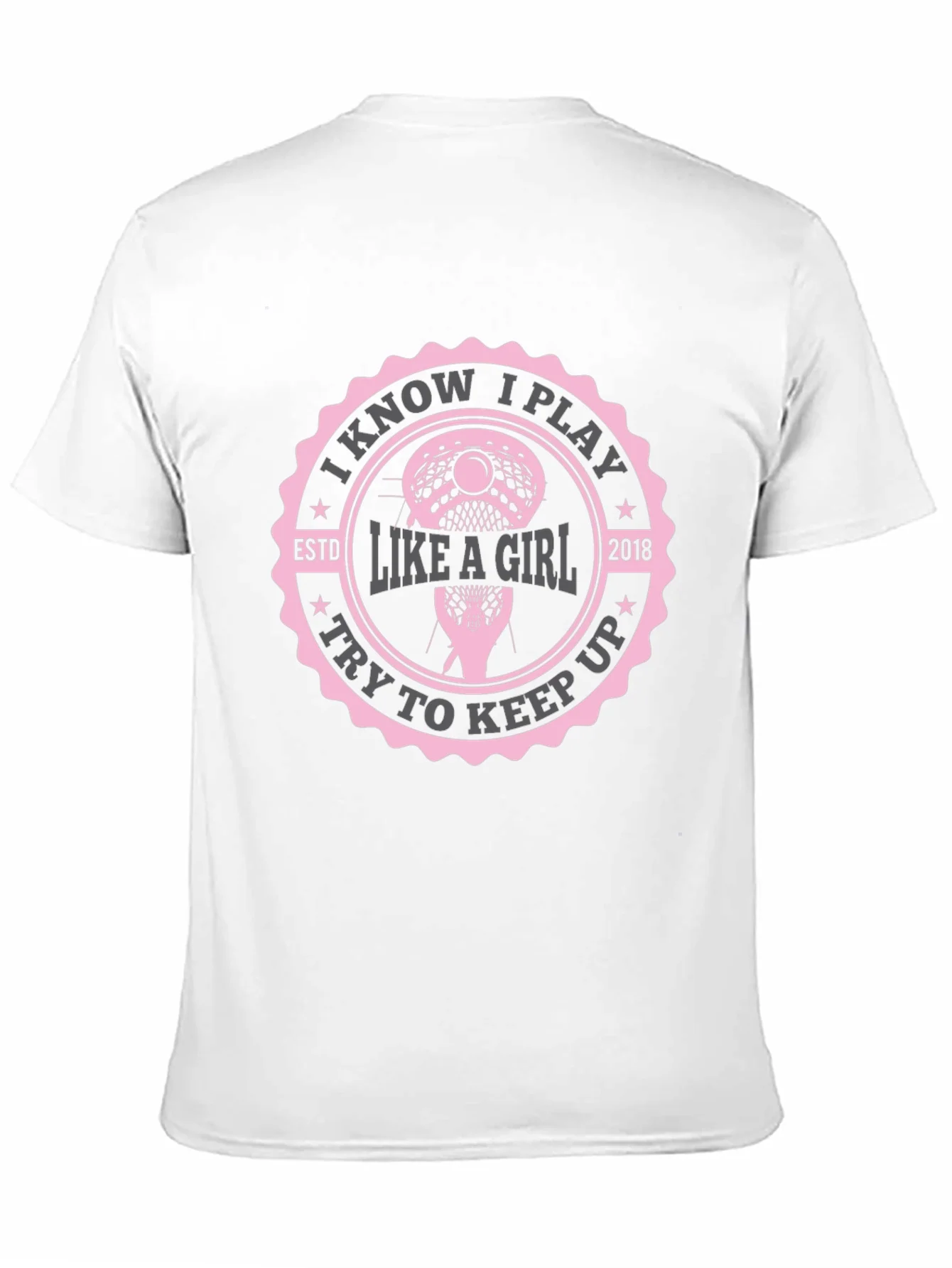 Camiseta Negra Lacrosse: Juego Como Una Chica