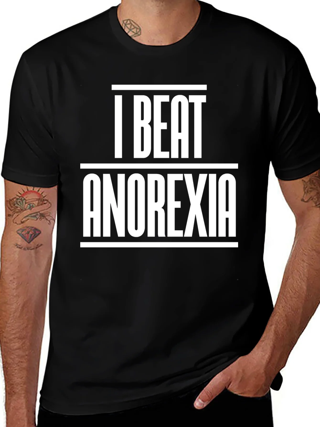 Camiseta I Beat Anorexia - Dise?o Inspirador