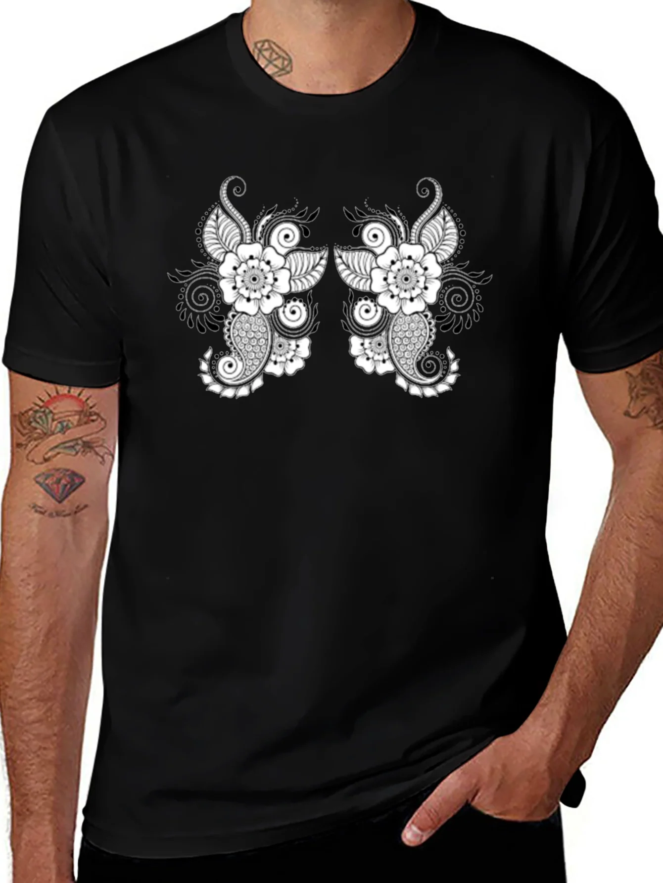 Rebbecca Black T-Shirt with Floral Paisley Design