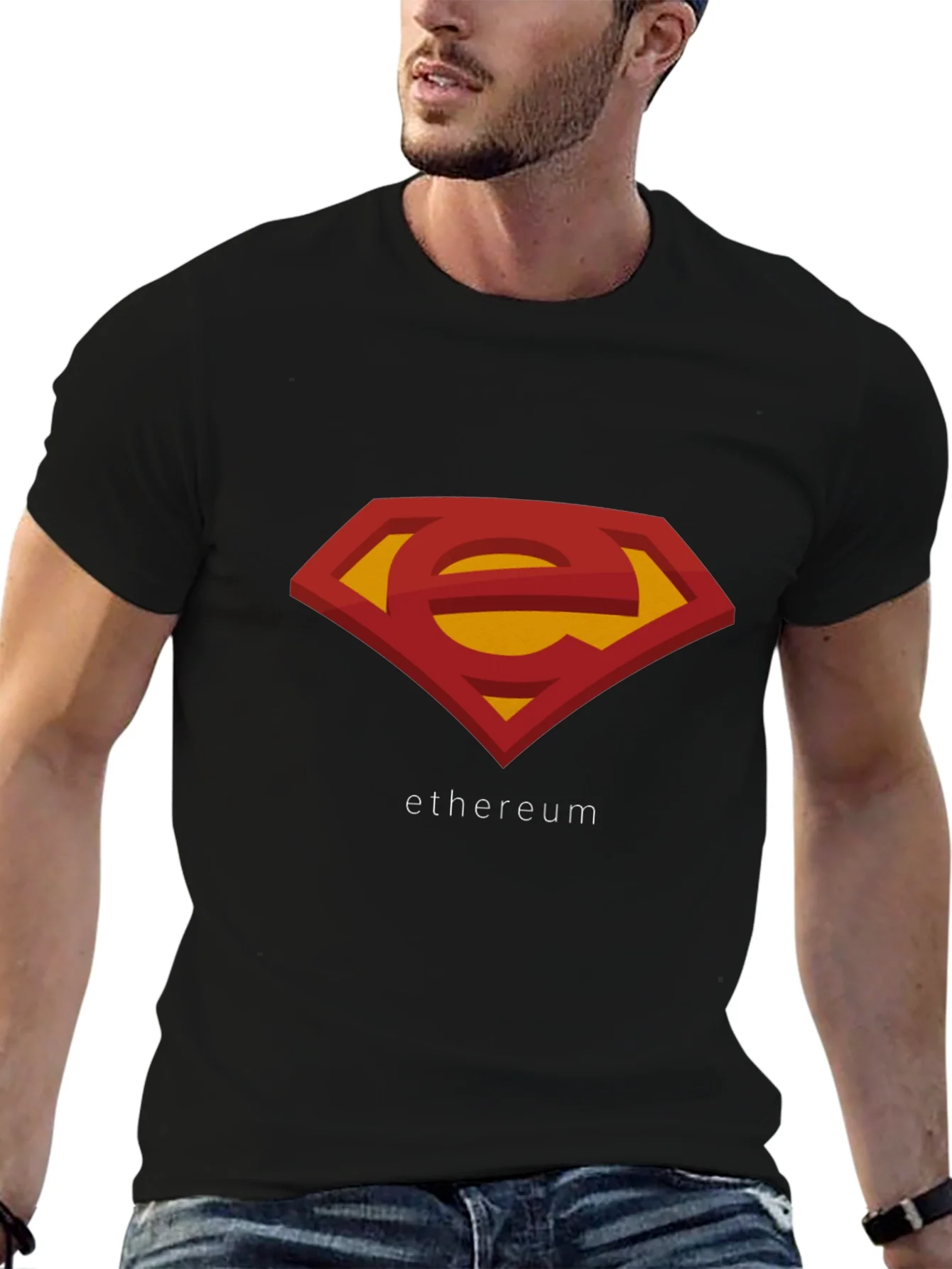Rebbecca Ethereum Superman Logo T-Shirt - Black