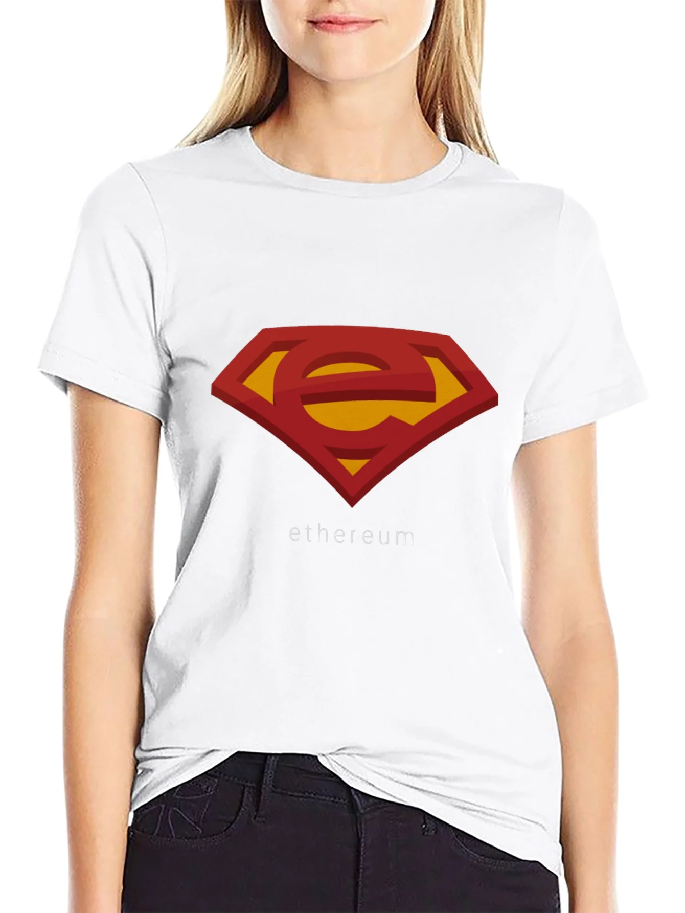 Rebbecca Ethereum Superman Logo T-Shirt - Black