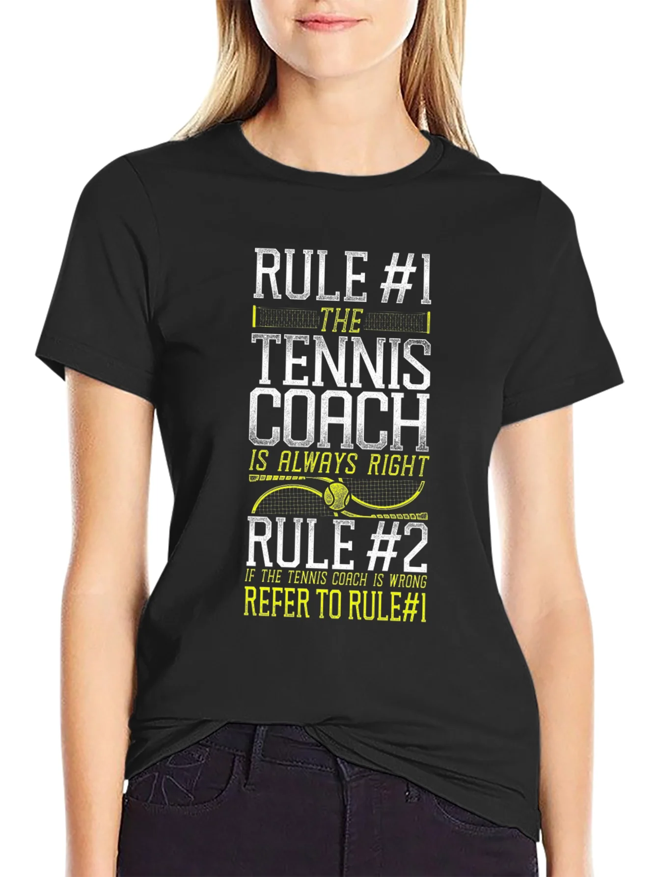 Rebbecca Tennis Coach Rules T-Shirt Funny Gift