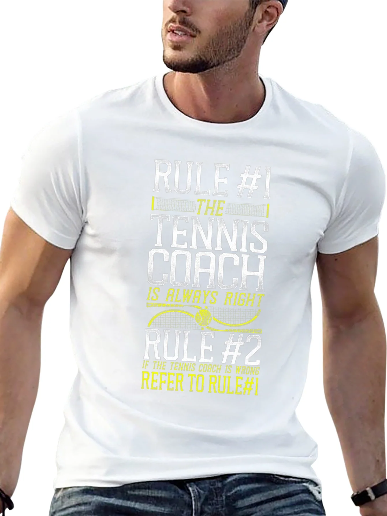 Rebbecca Tennis Coach Rules T-Shirt Funny Gift