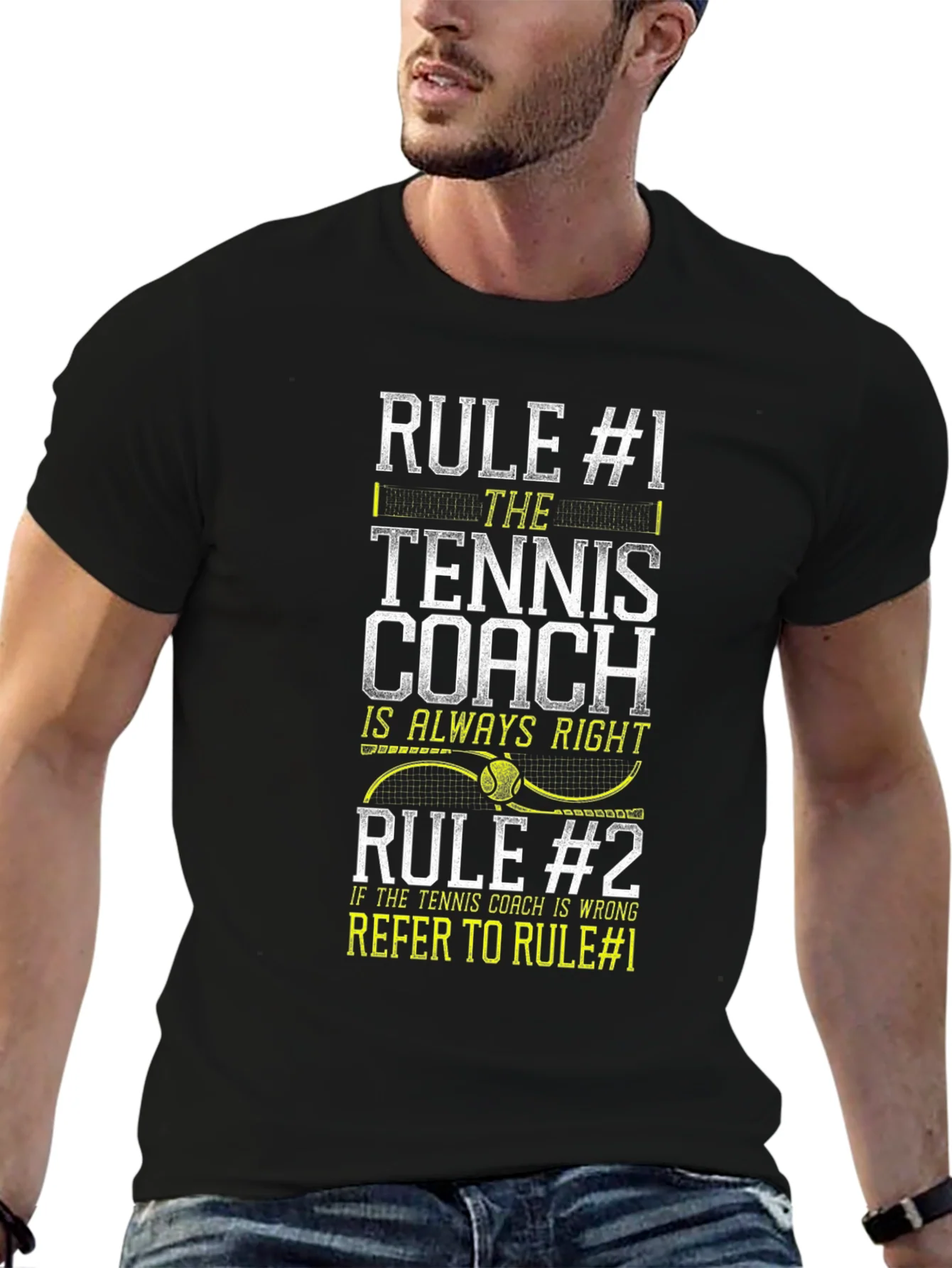 Rebbecca Tennis Coach Rules T-Shirt Funny Gift