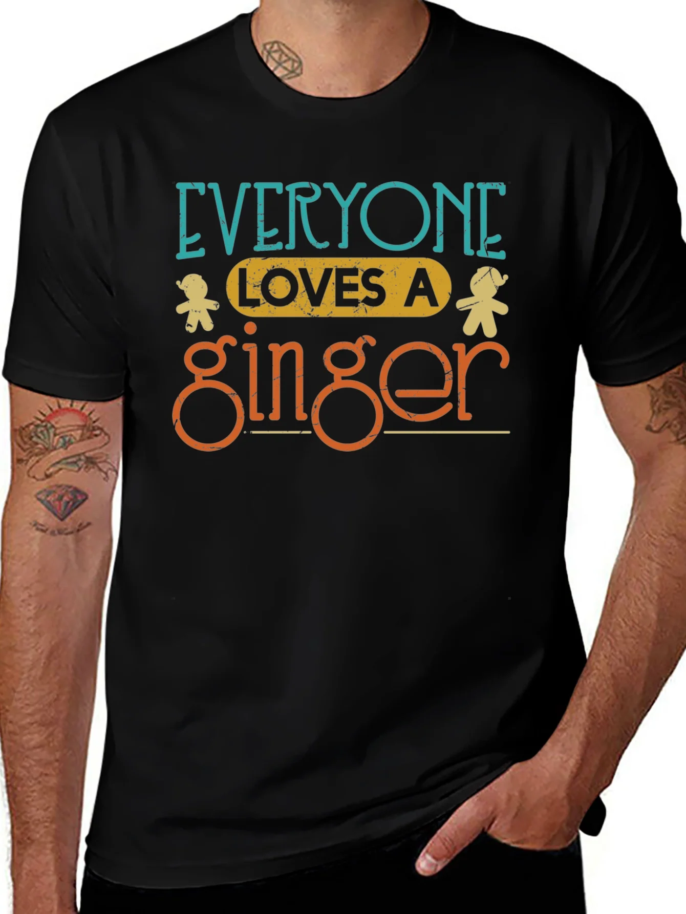 Camiseta Negra Everyone Loves a Ginger