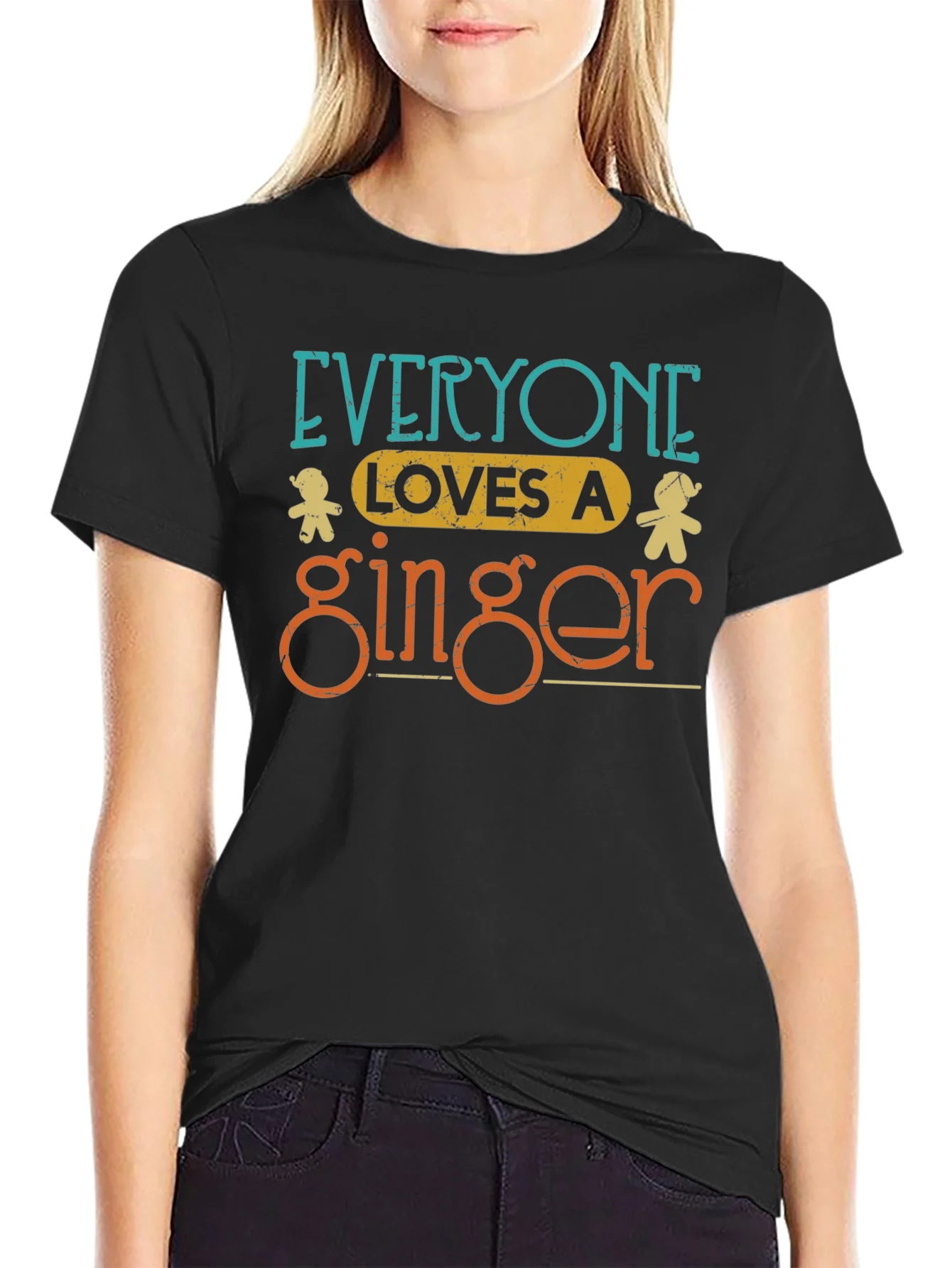Camiseta Negra Everyone Loves a Ginger