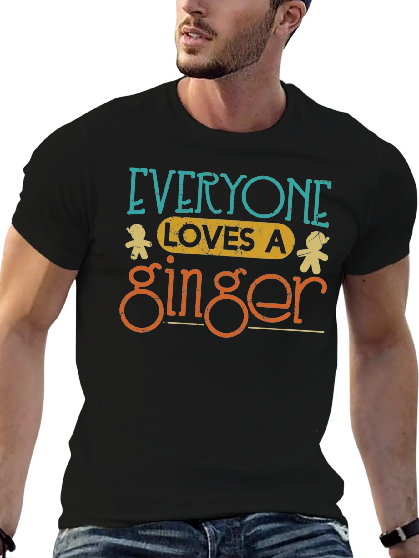 Camiseta Negra Everyone Loves a Ginger