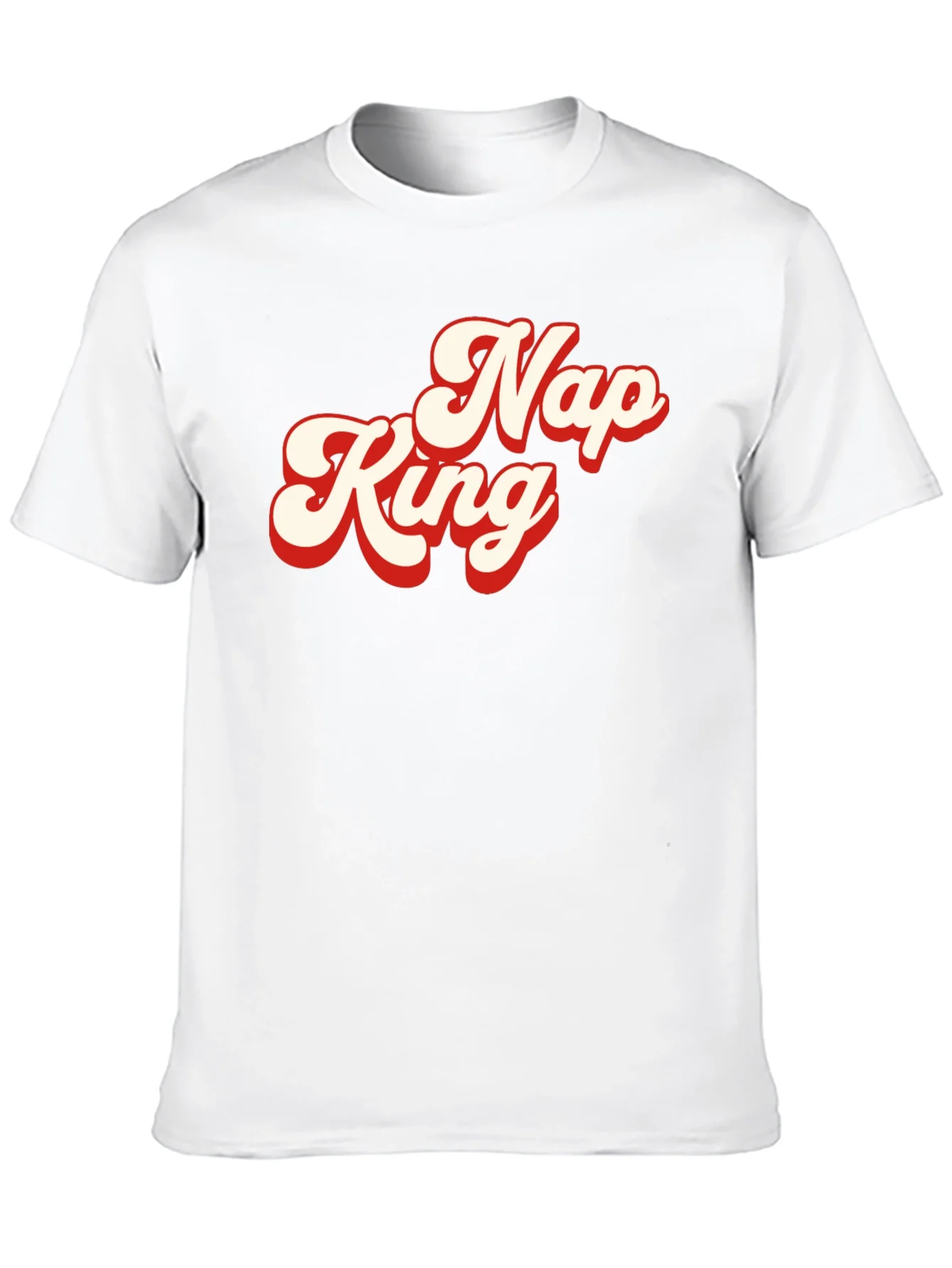 Camiseta Negra Nap King Estilo Retro