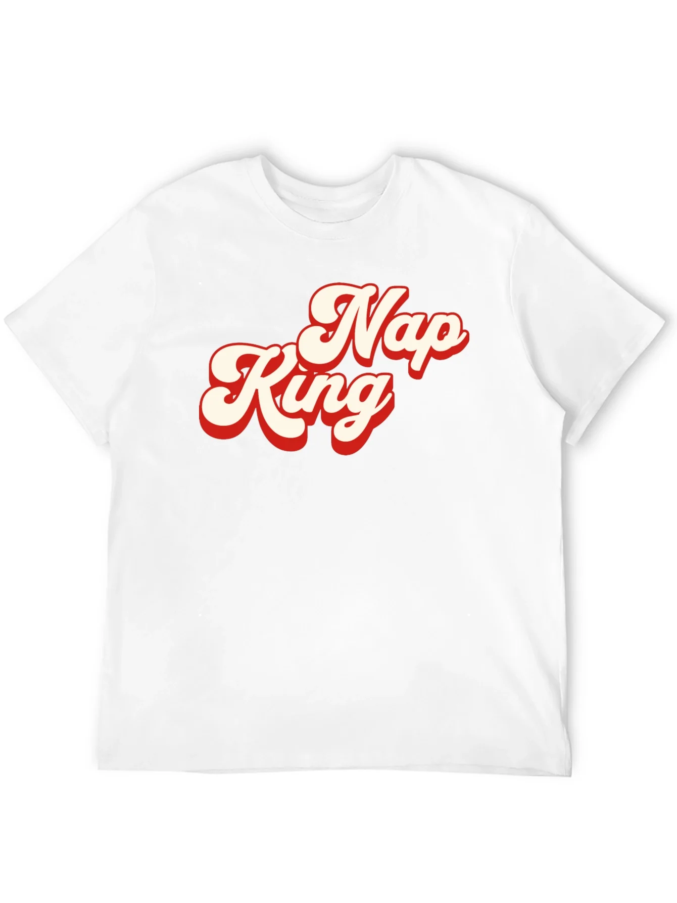 Camiseta Negra Nap King Estilo Retro