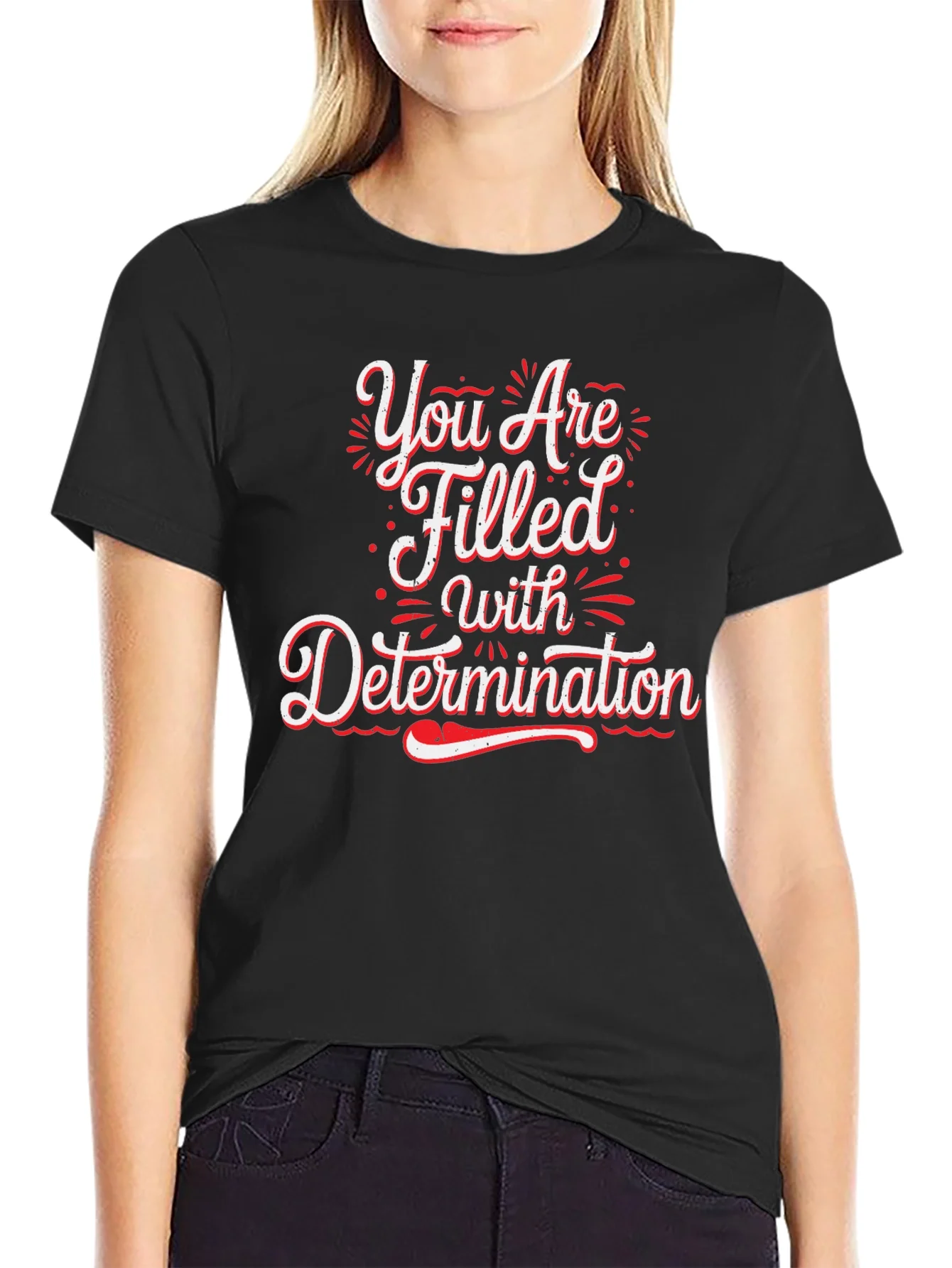 Rebbecca Determined Graphic Tee - Inspirational Motivation Shirt