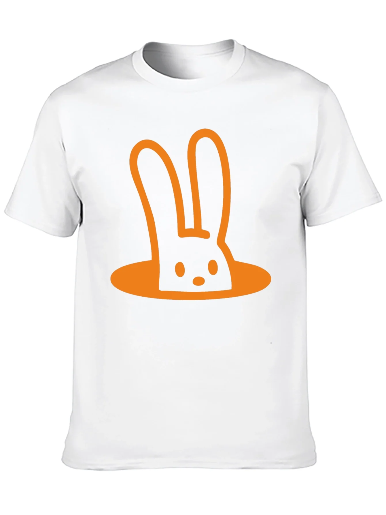 Rebbecca Funny Rabbit Hole T-Shirt - Black Cotton Tee