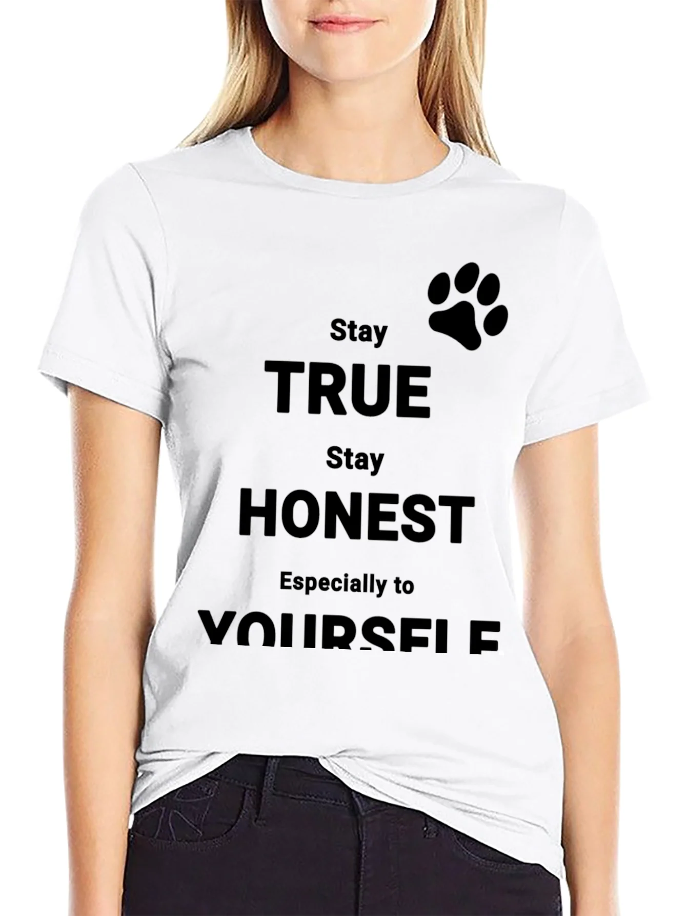 Camiseta Negra S¨¦ Verdadero Contigo Mismo