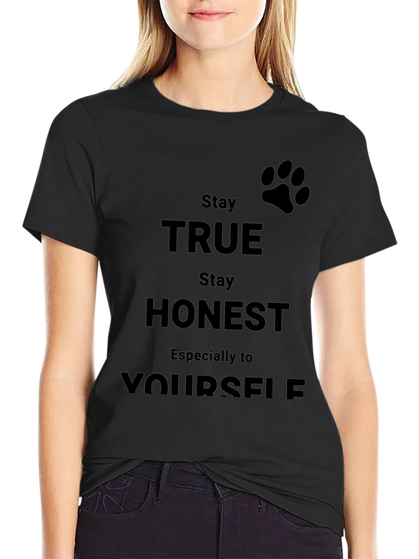 Camiseta Negra S¨¦ Verdadero Contigo Mismo